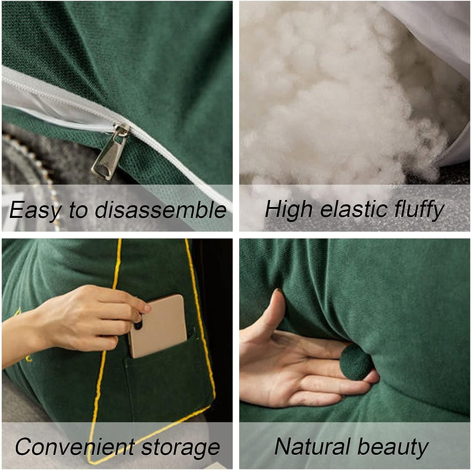 Ergonomic Reading Pillow with Back Support for Bed and Sofa