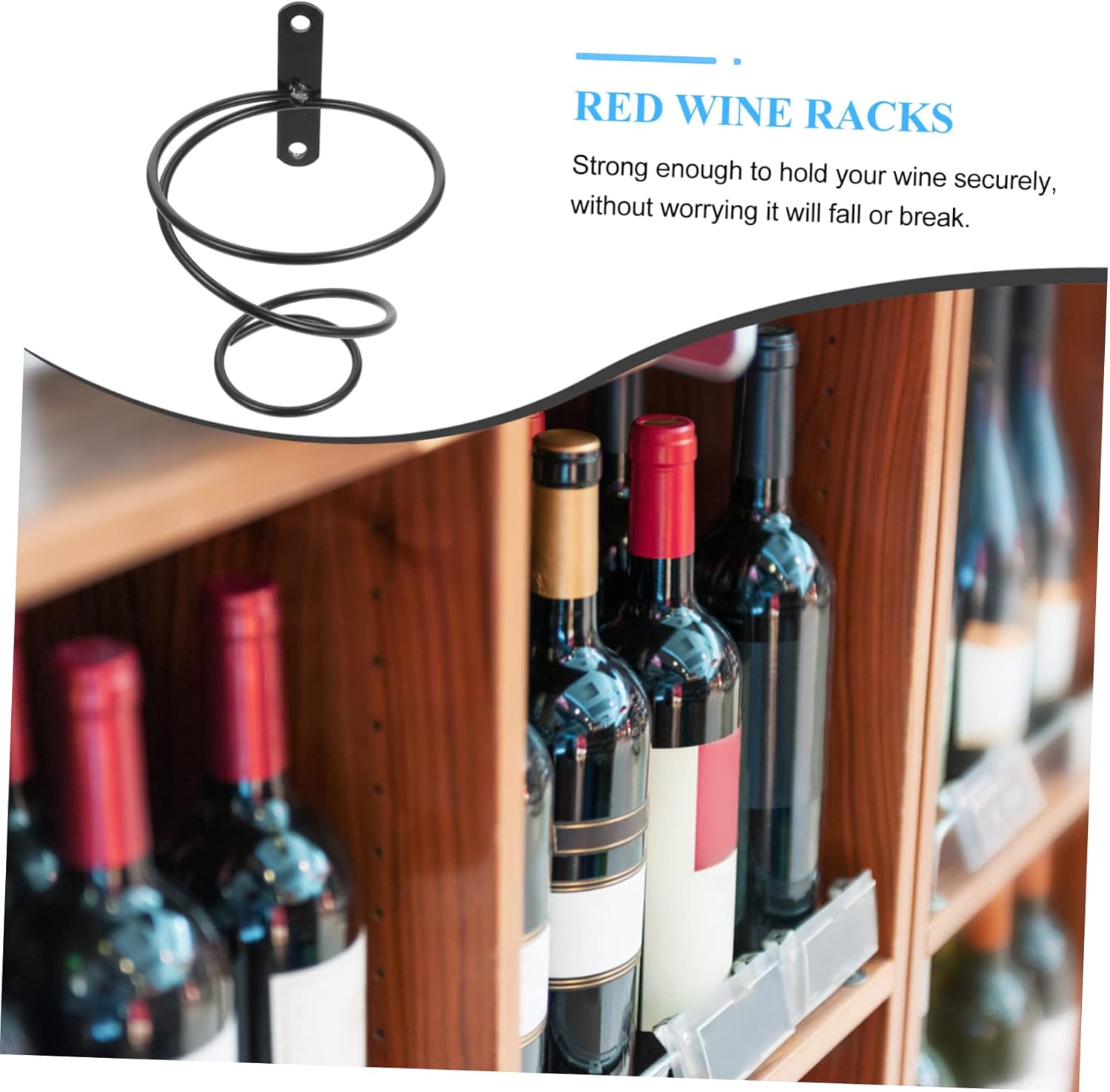 LIFKOME 6pcs Wall Mounted Wine Rack