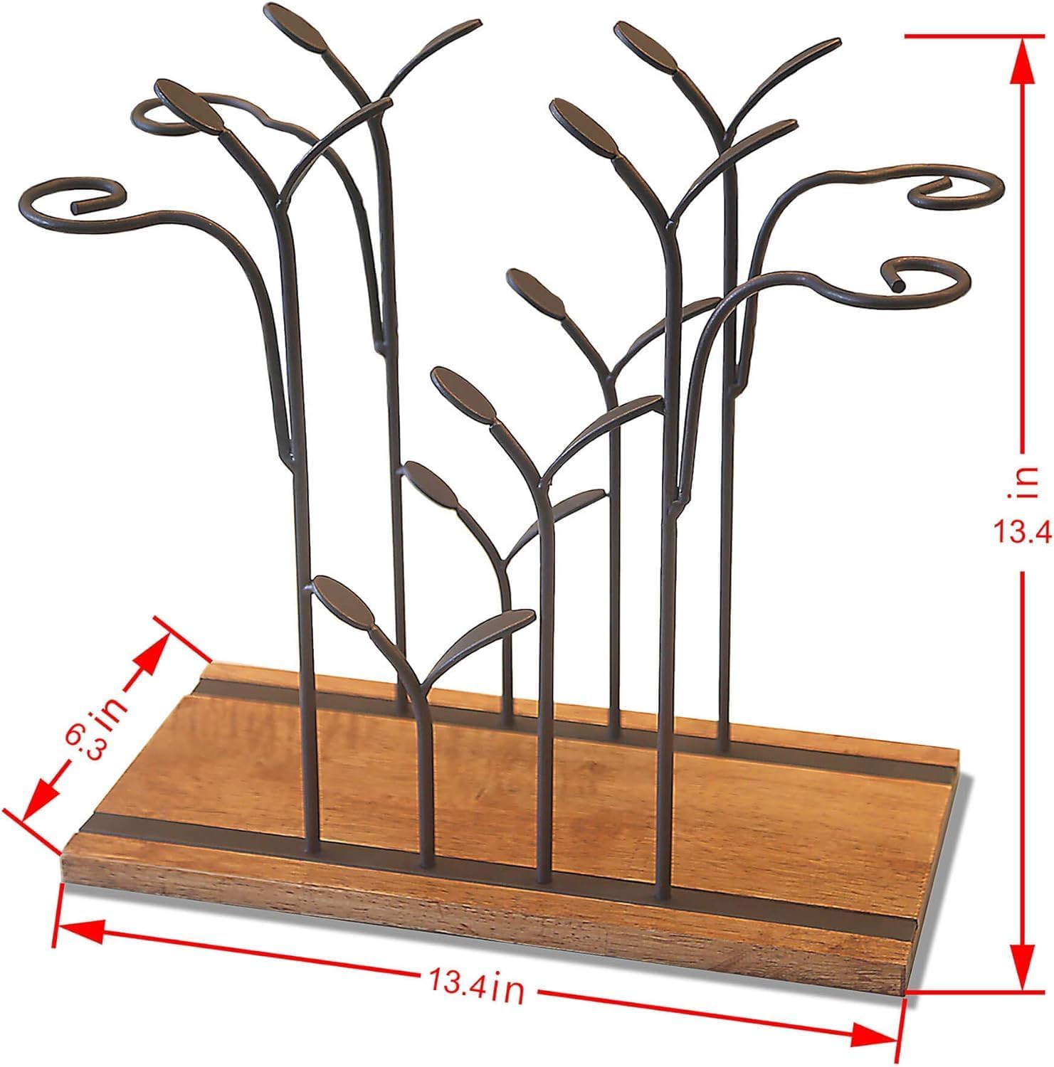 Stylish Bronze Wine Rack with 4 Bottles and 4 Glasses