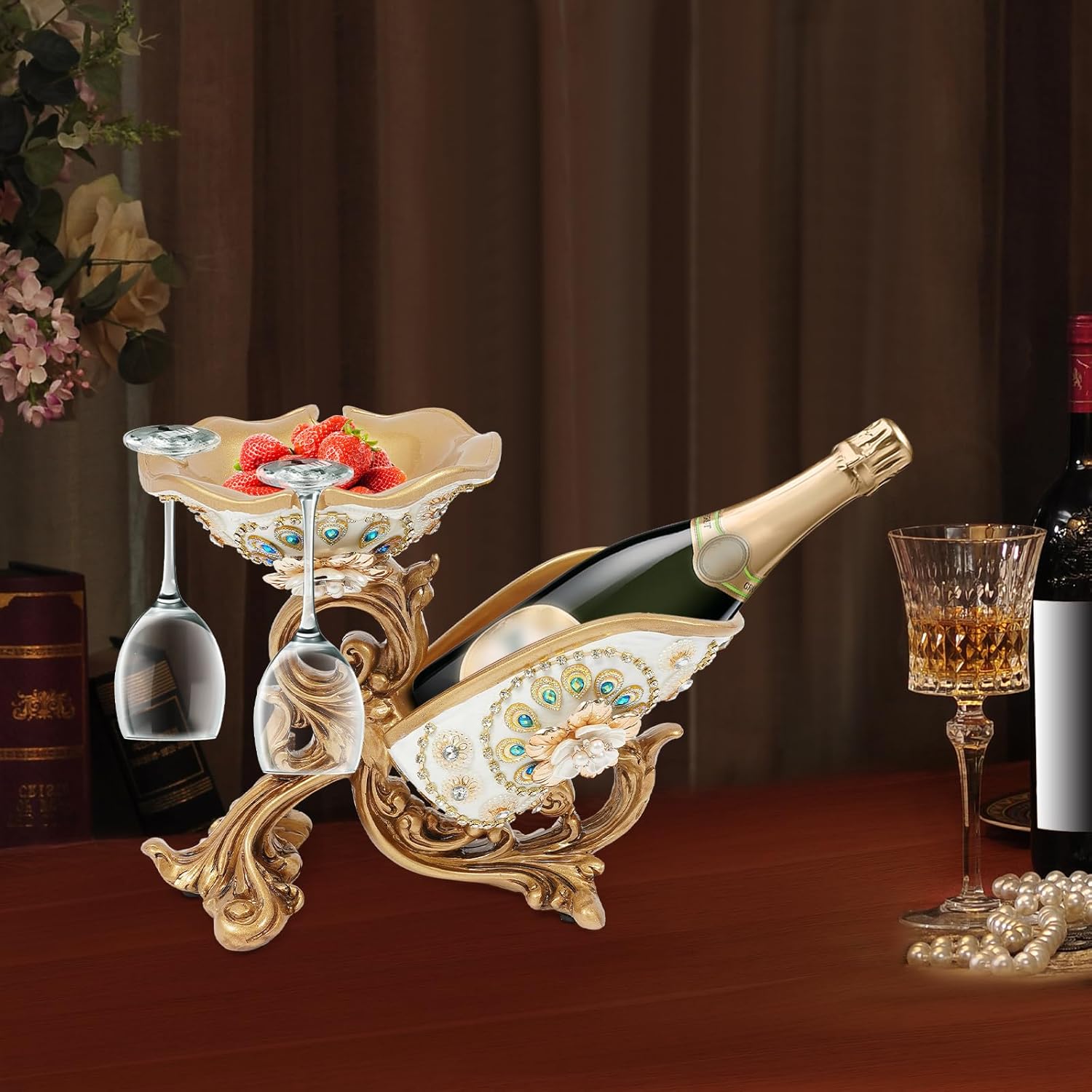 Resfirme Countertop Wine Rack Holder with 3 Notches
