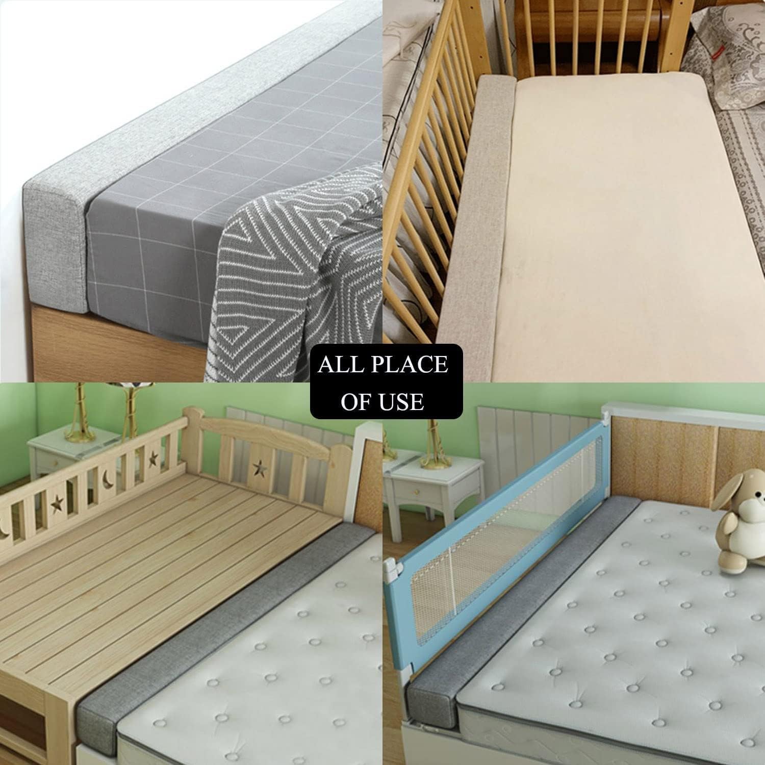 YSBJL Bed Gap Filler for Headboard King Removable Cover