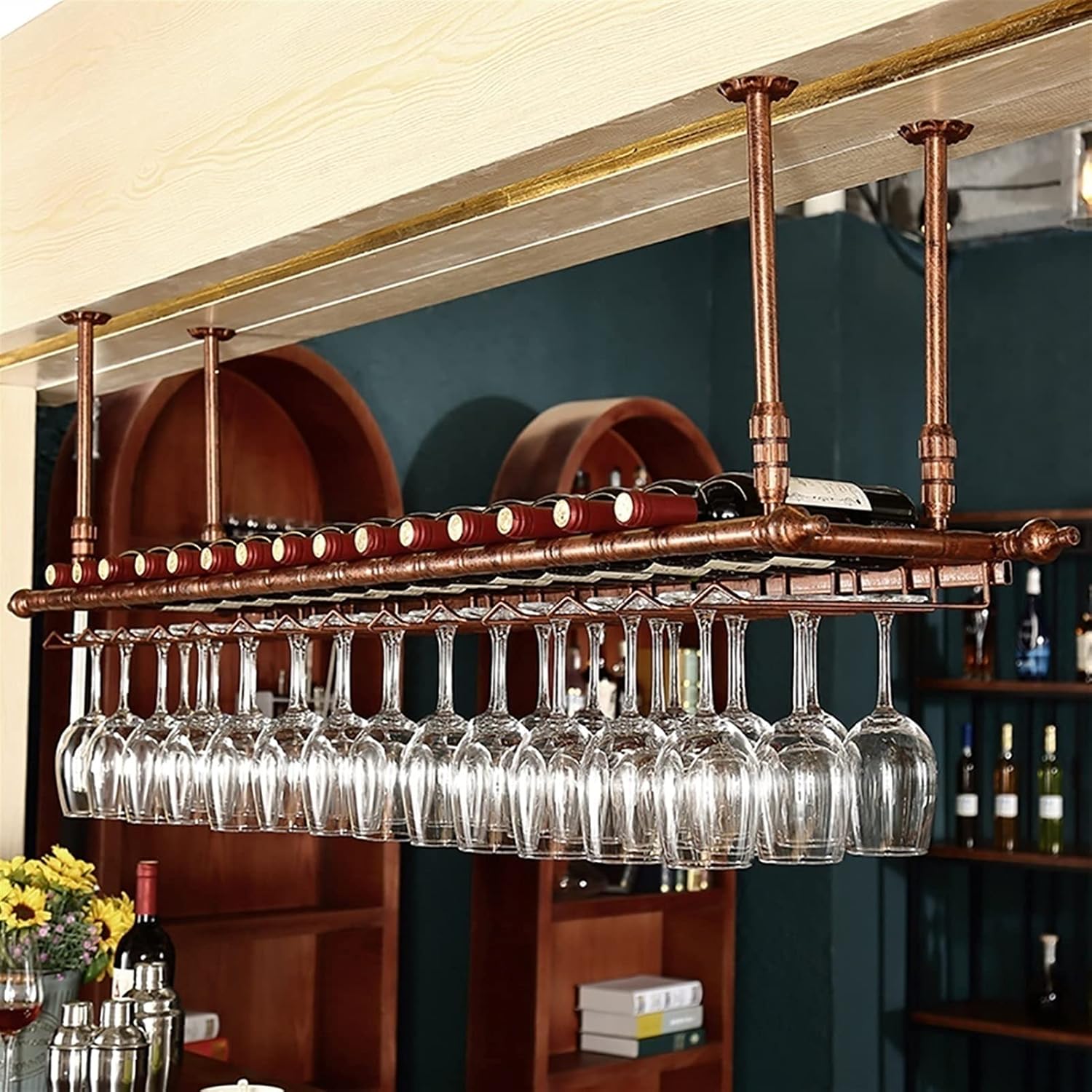 ZJDYDY Wall-Mounted Wine Rack with Adjustable Design