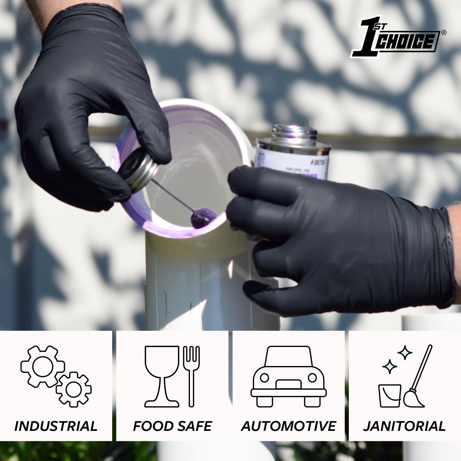 1st Choice Nitrile Gloves 5 Mil Black XL