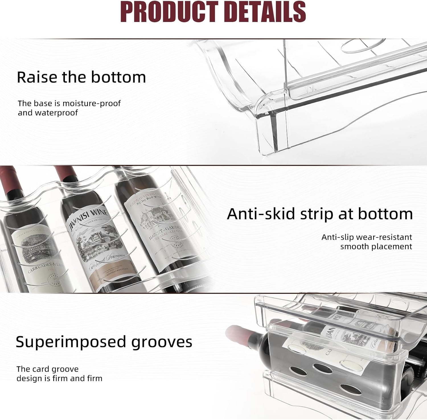 YENXIKU 2 Tier Wine Rack for Countertop and Fridge