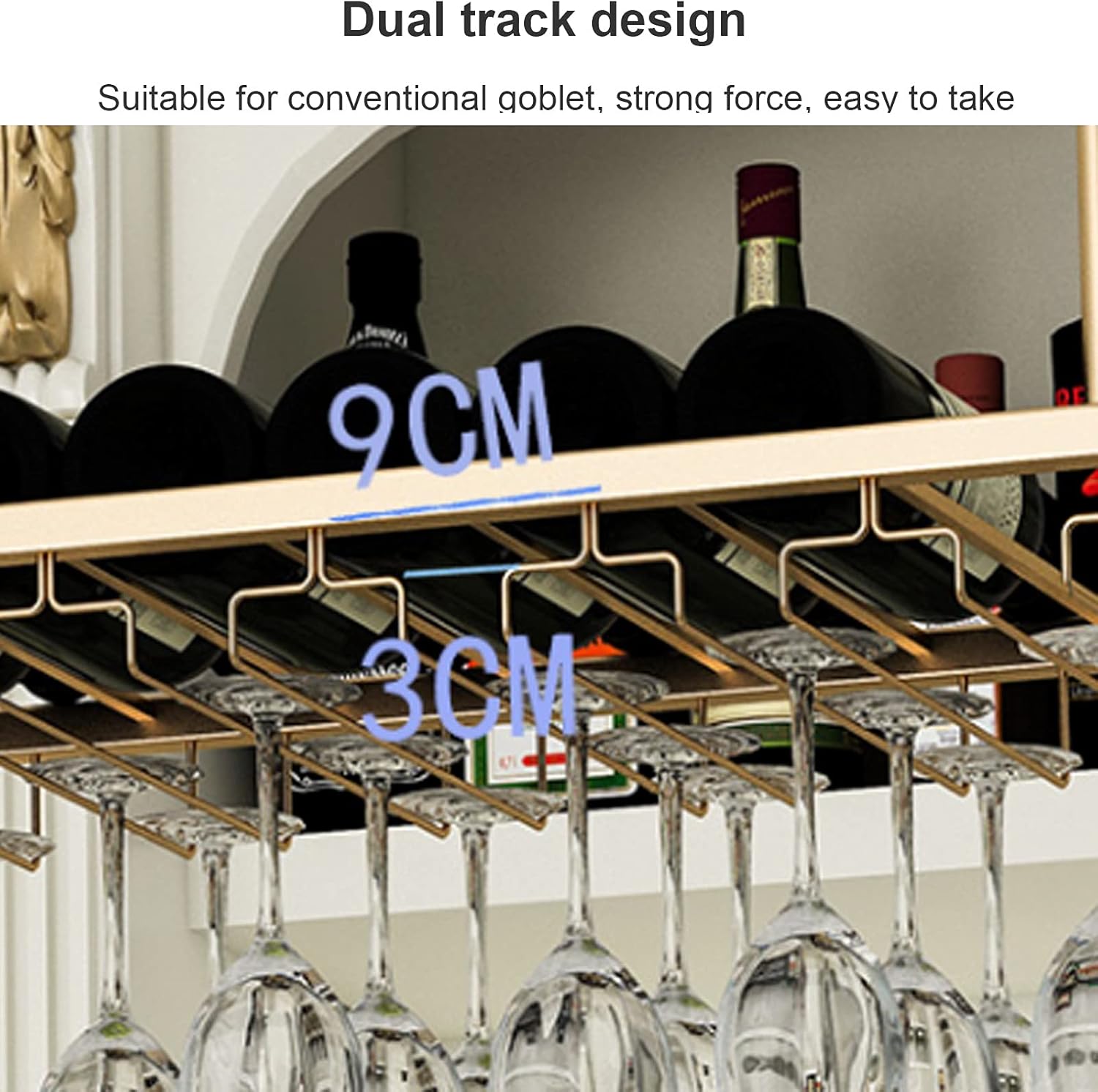 Adjustable Height Freestanding Wine Rack for Home and Kitchen