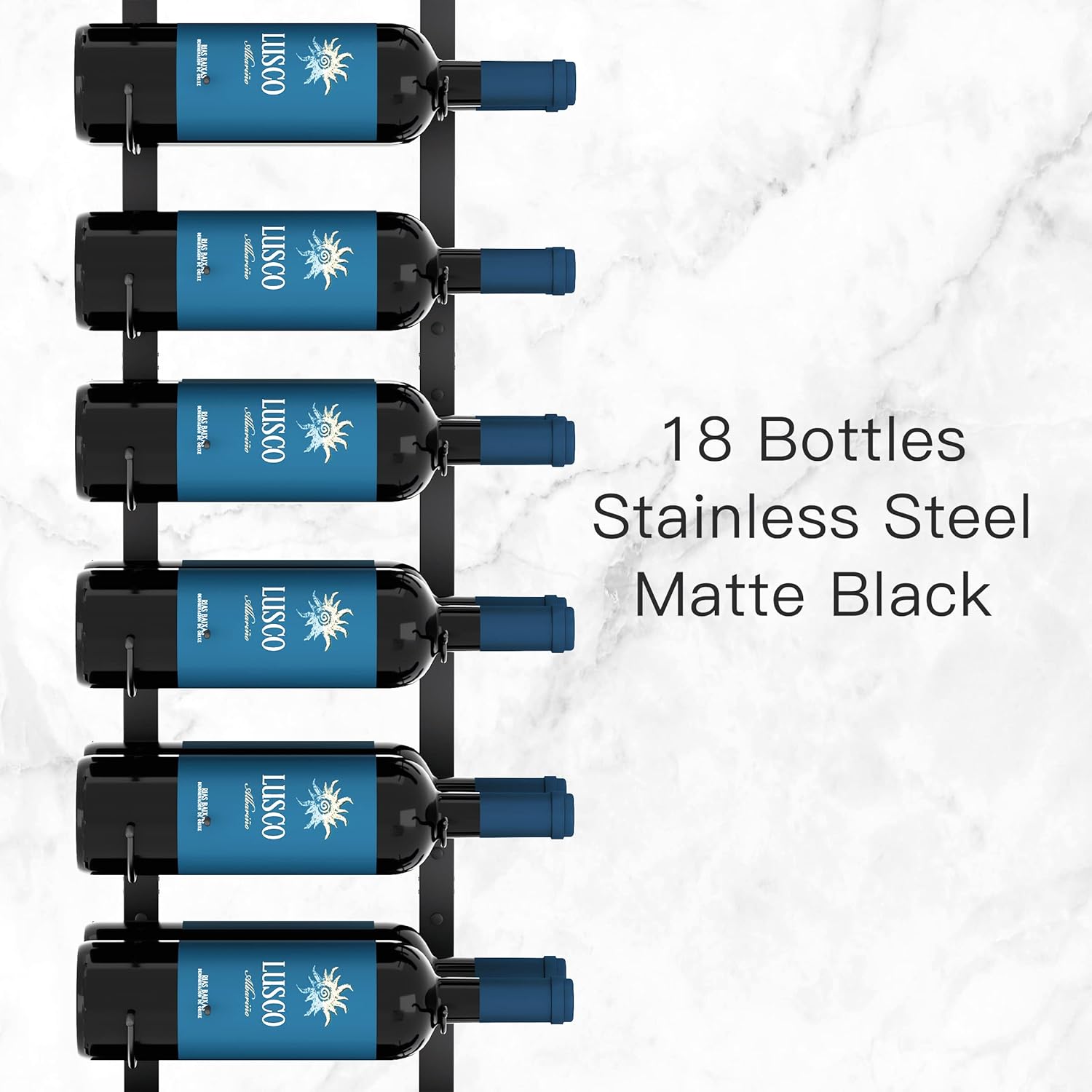 CharaVector Wall Mount Wine Rack 54 Bottles 3PCS