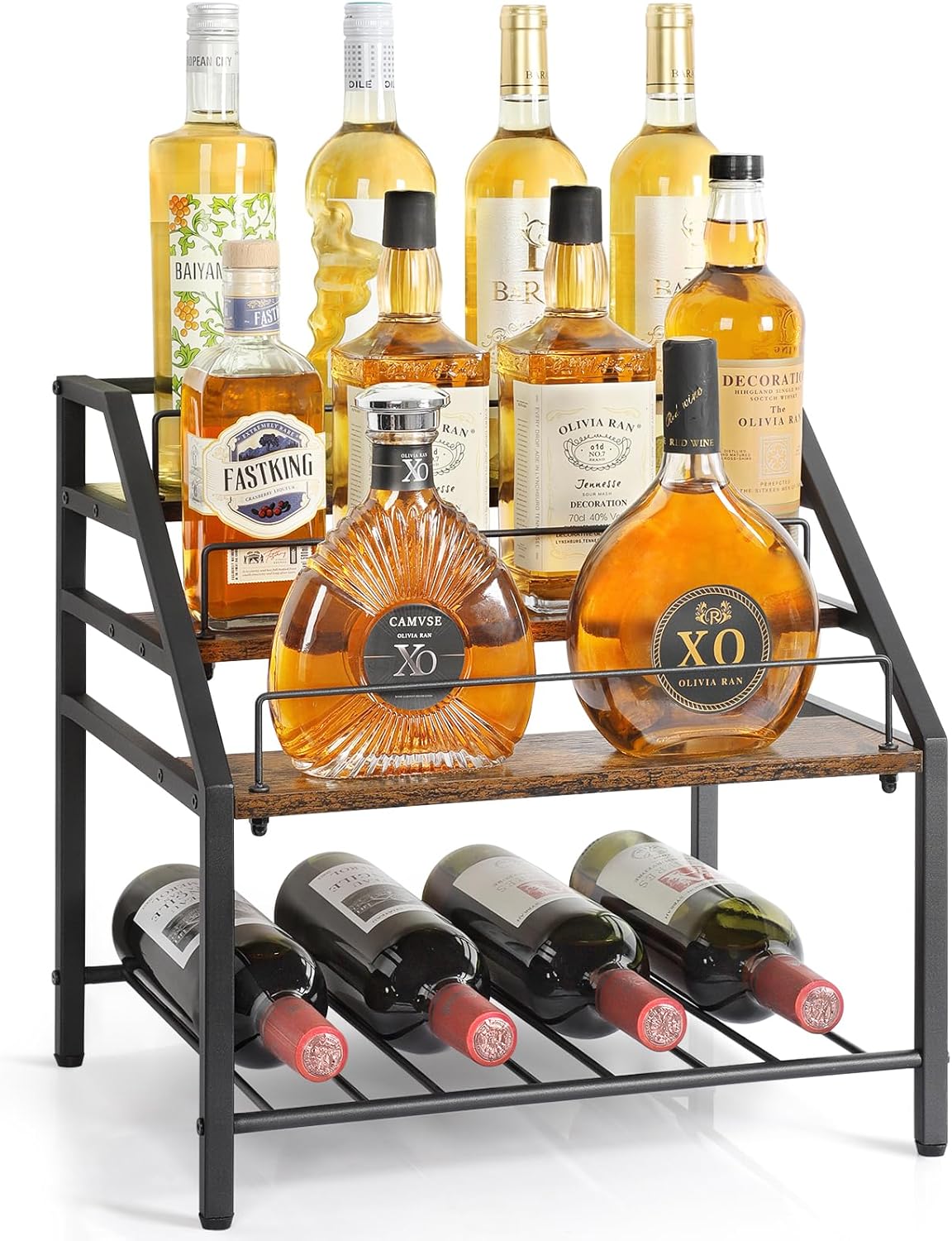 VINAEMO 3-Tier Wine Rack Tabletop