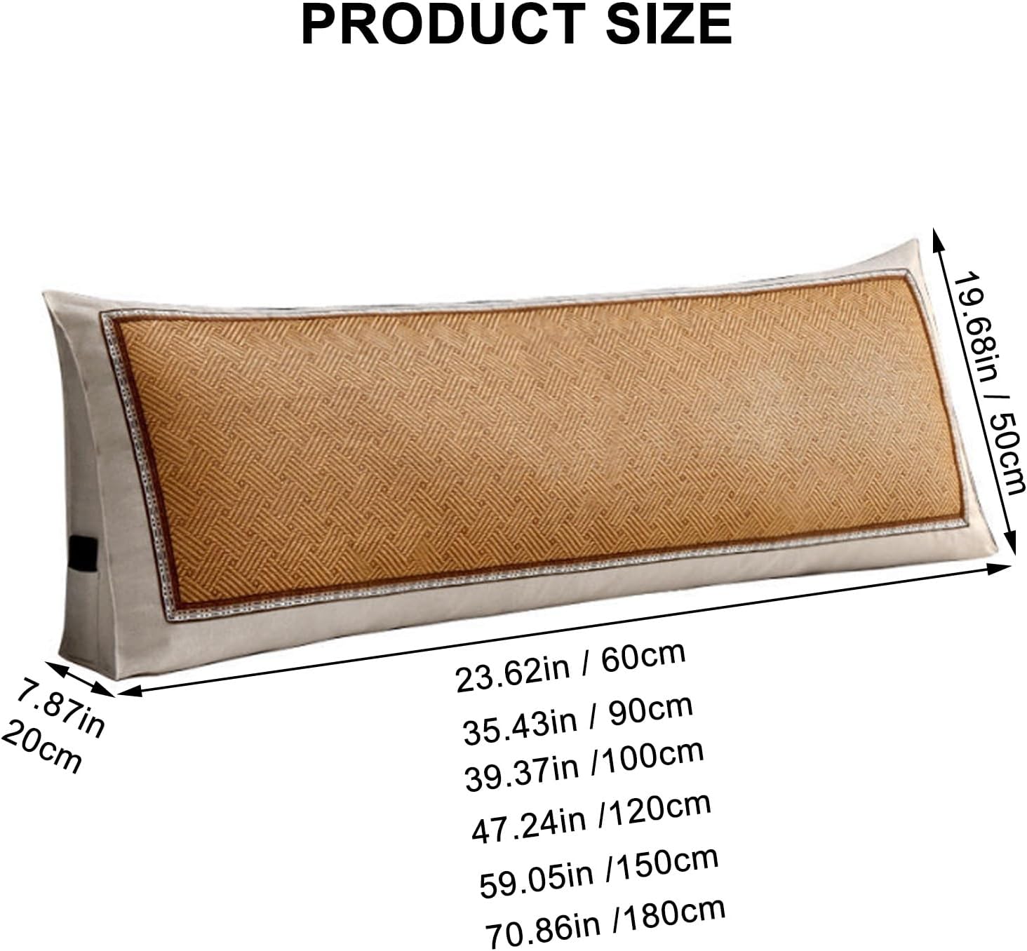 Soft Triangular Headboard Pillow with Removable Cover