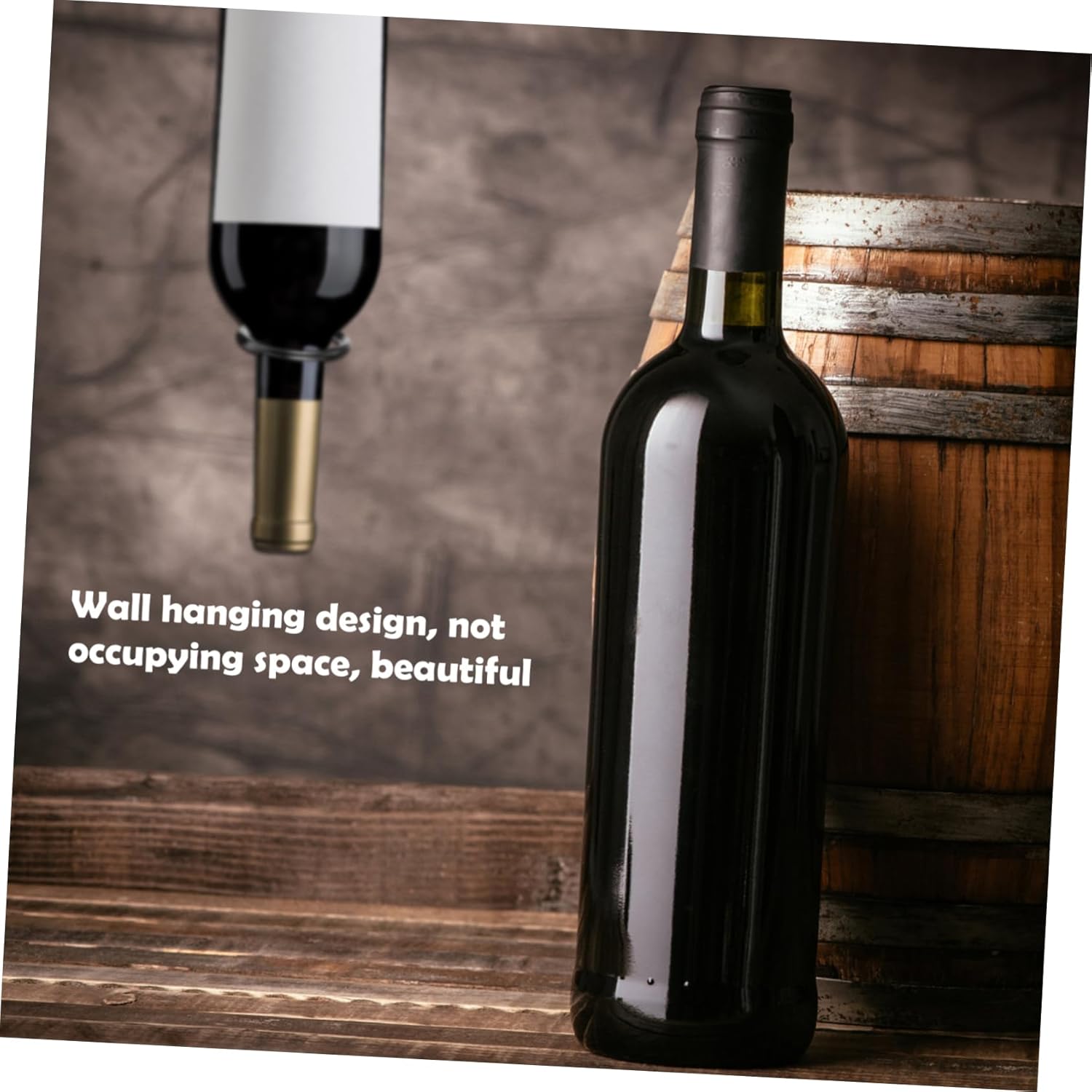 VOSAREA 6pcs Wall-Mounted Iron Wine Racks