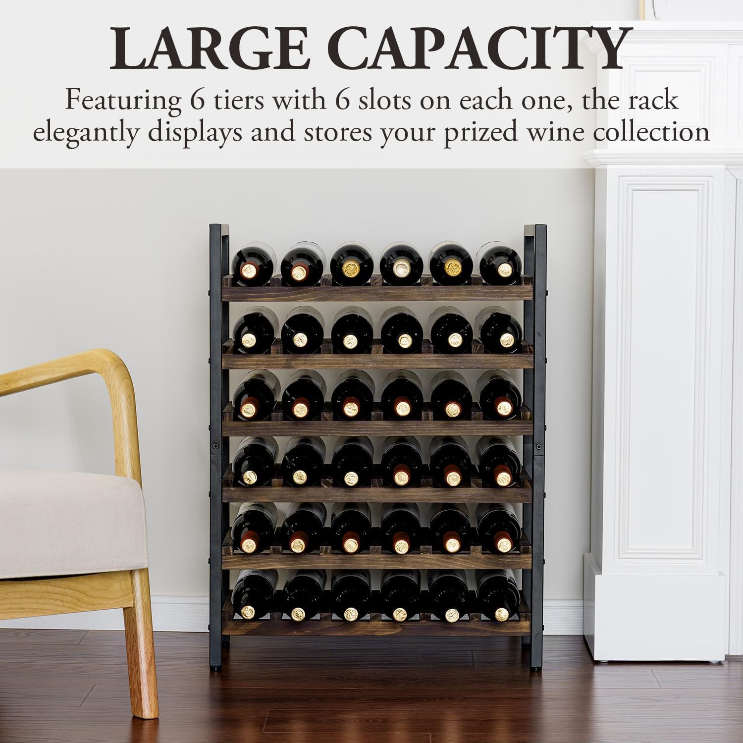 MyGift 9 Tier Wine Rack - 54 Bottle Capacity