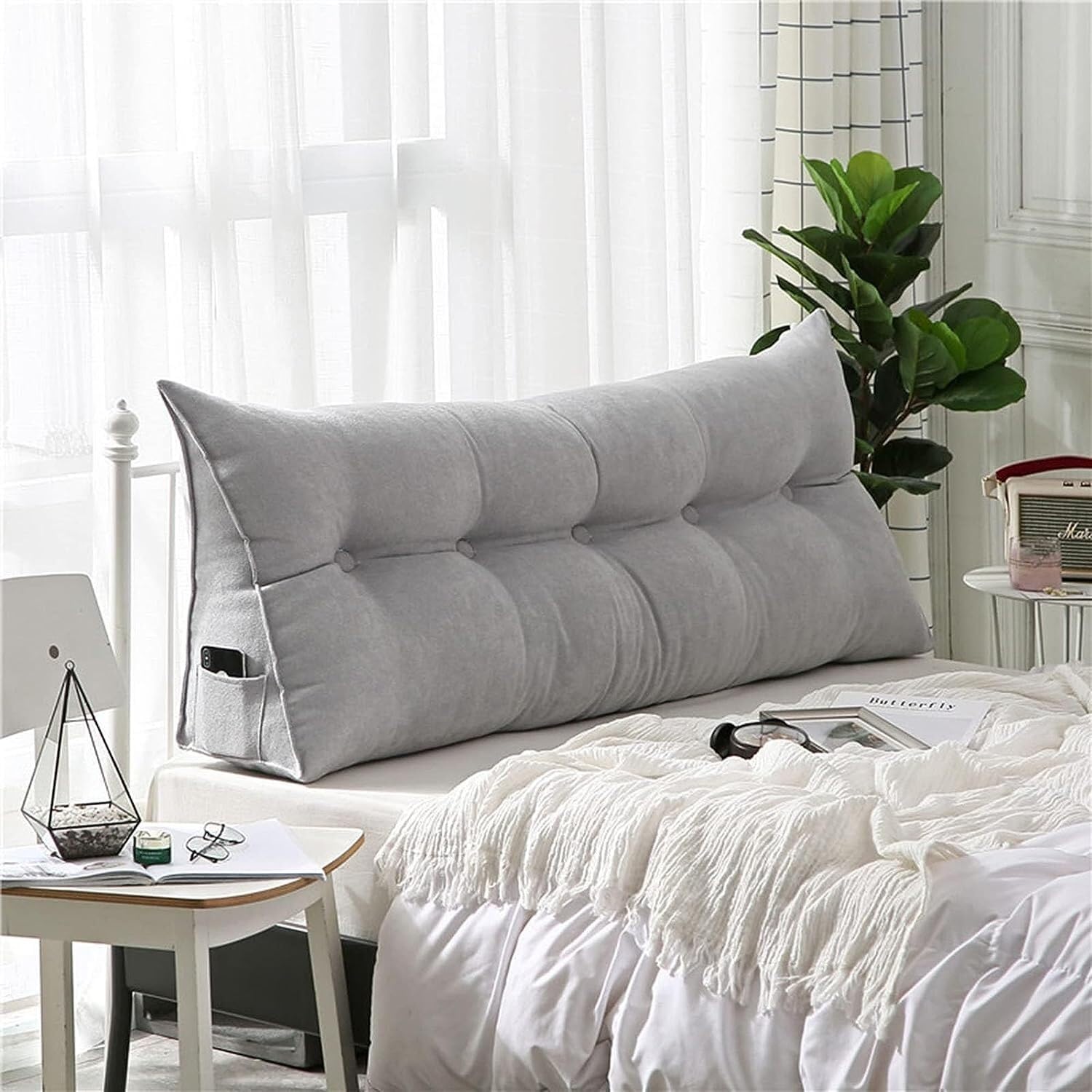 COZMAX Back Support Pillow with Velvet Cover 1