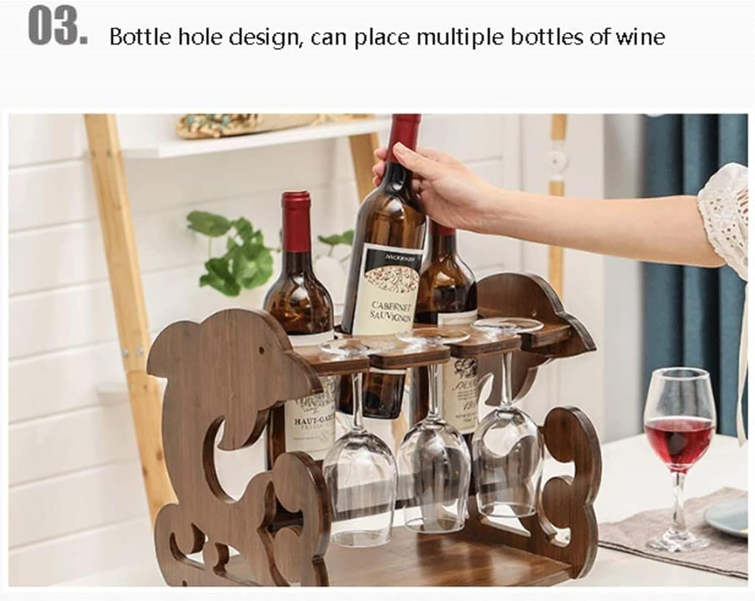 OXOAMP Freestanding Wine Rack with Rotating Design