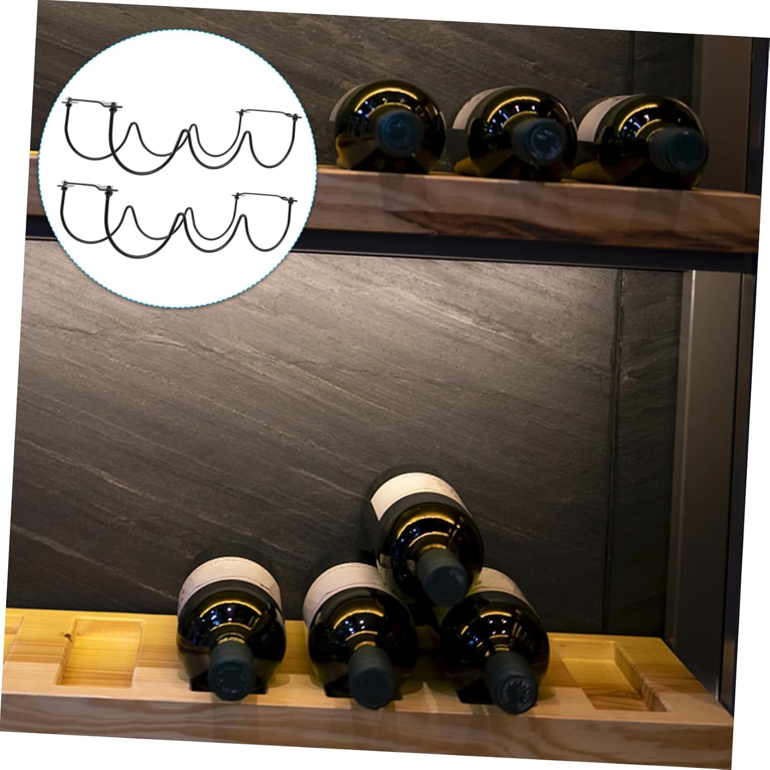 Cabilock 2Pcs Wall-Mounted Wine Racks