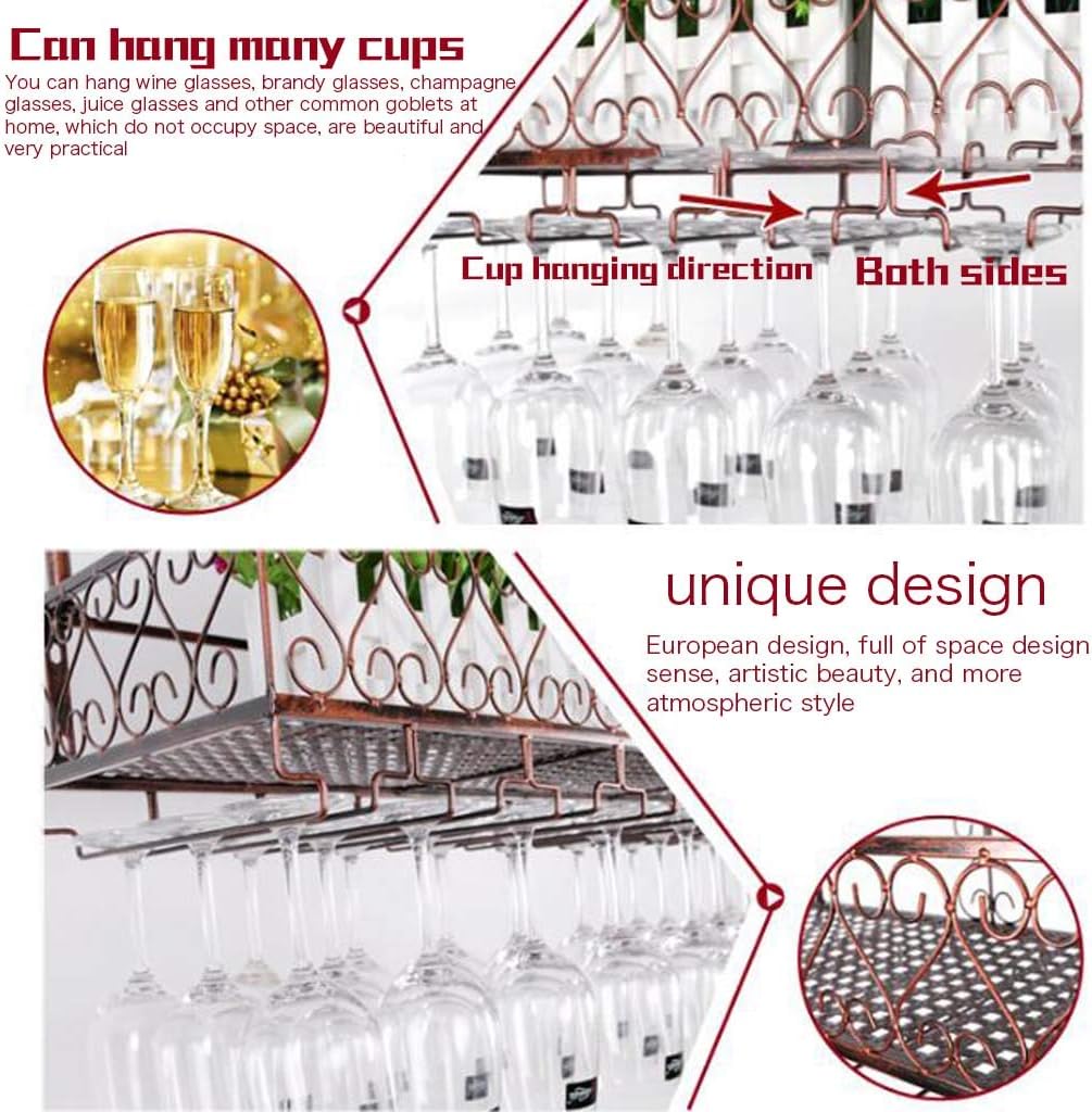 Wall-Mounted Wine Rack with Adjustable Ceiling Design