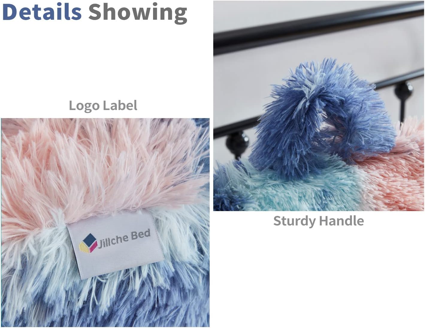 JL Jillche Fluffy Fur Reading Pillow for All Ages