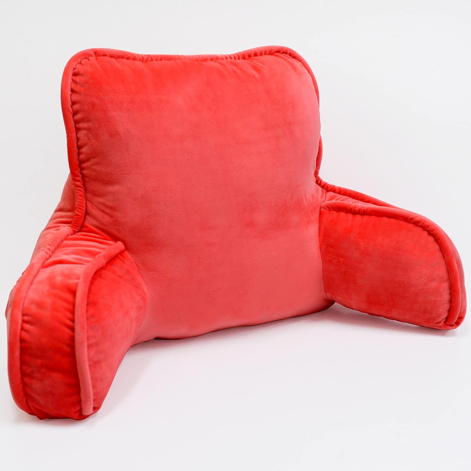 BYTIDE Bright Pink Reading Bed Rest Pillow with Arms and Pockets