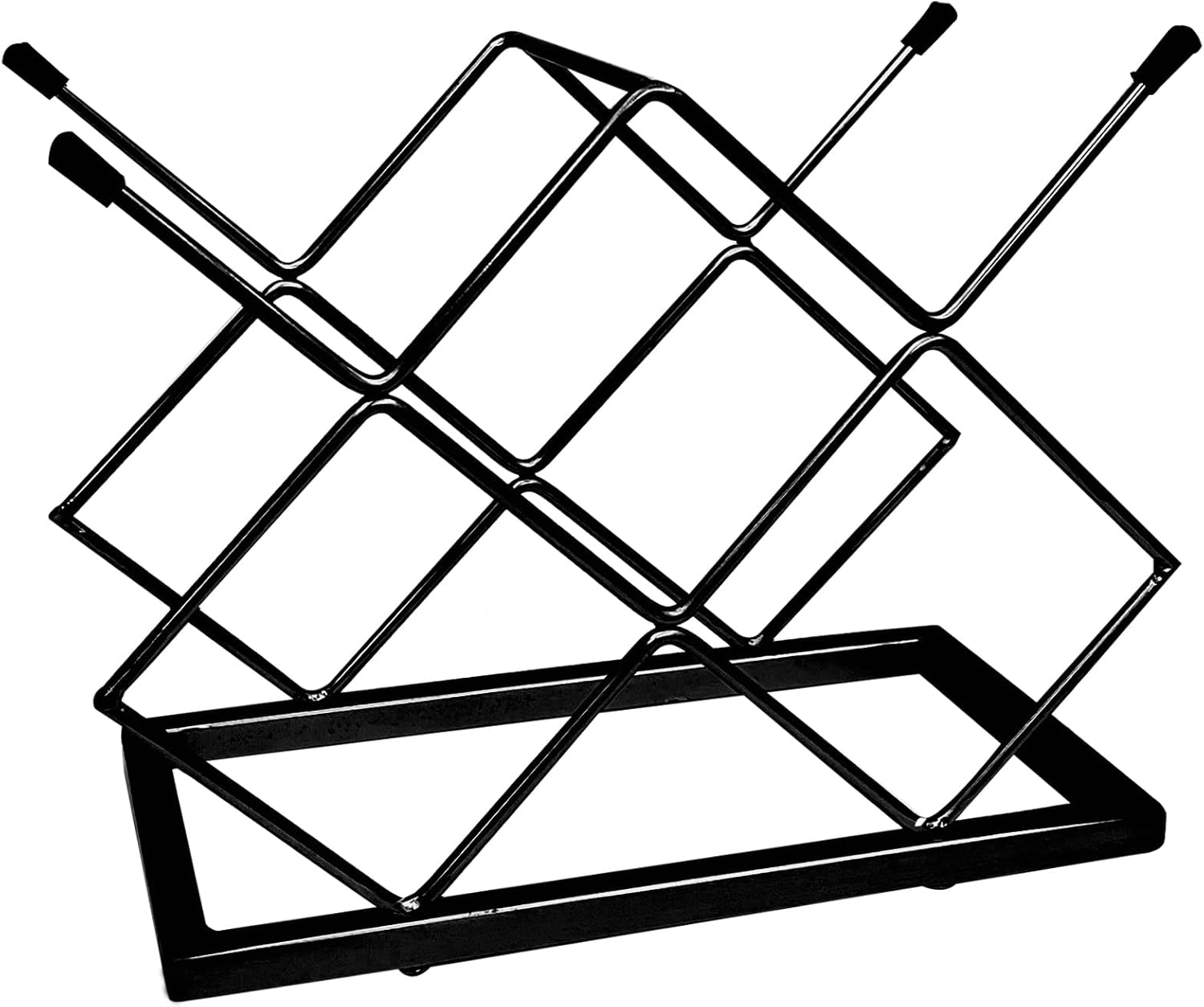 Nu Steel 5 Bottles Tabletop Wine Rack Black