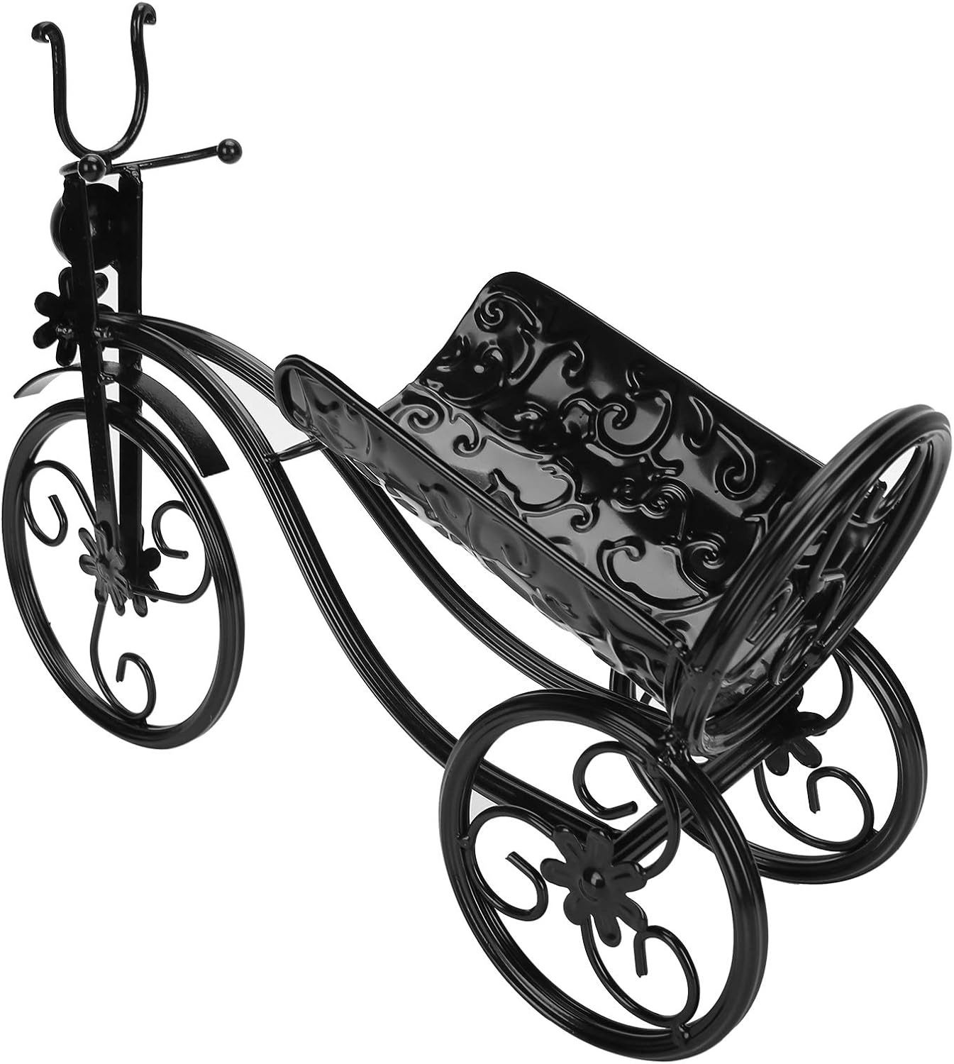 Gavigain Tricycle Wine Rack Stand Black