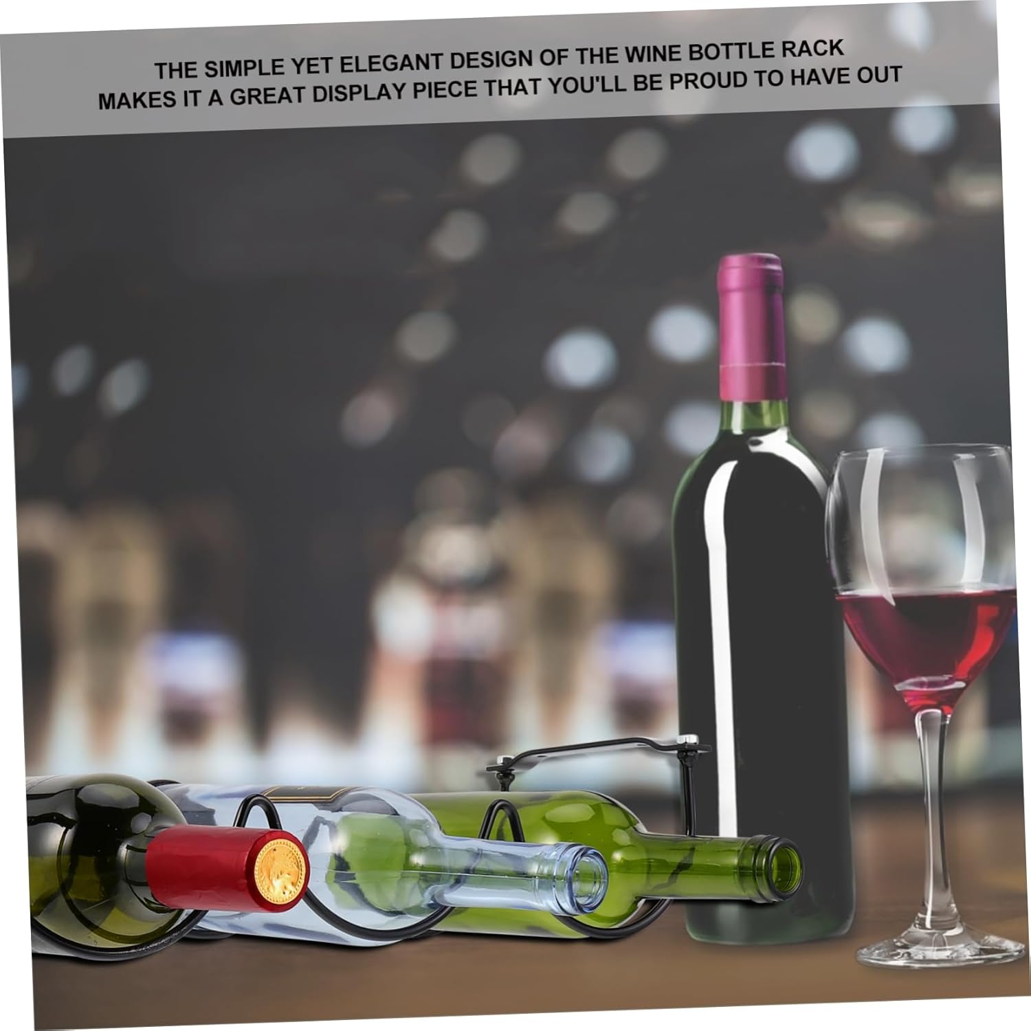 LIFKOME 2pcs Freestanding Wine Rack