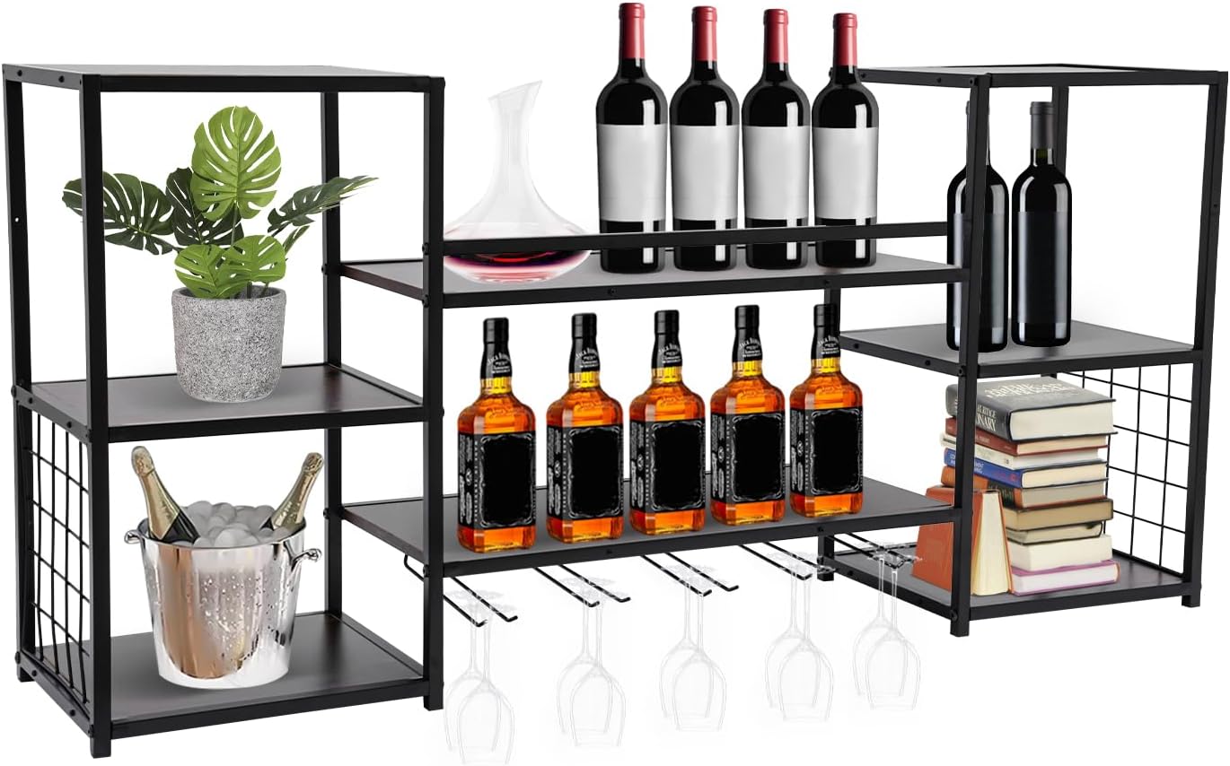 5-Tier Wall Mounted Wine Rack for 40 Bottles