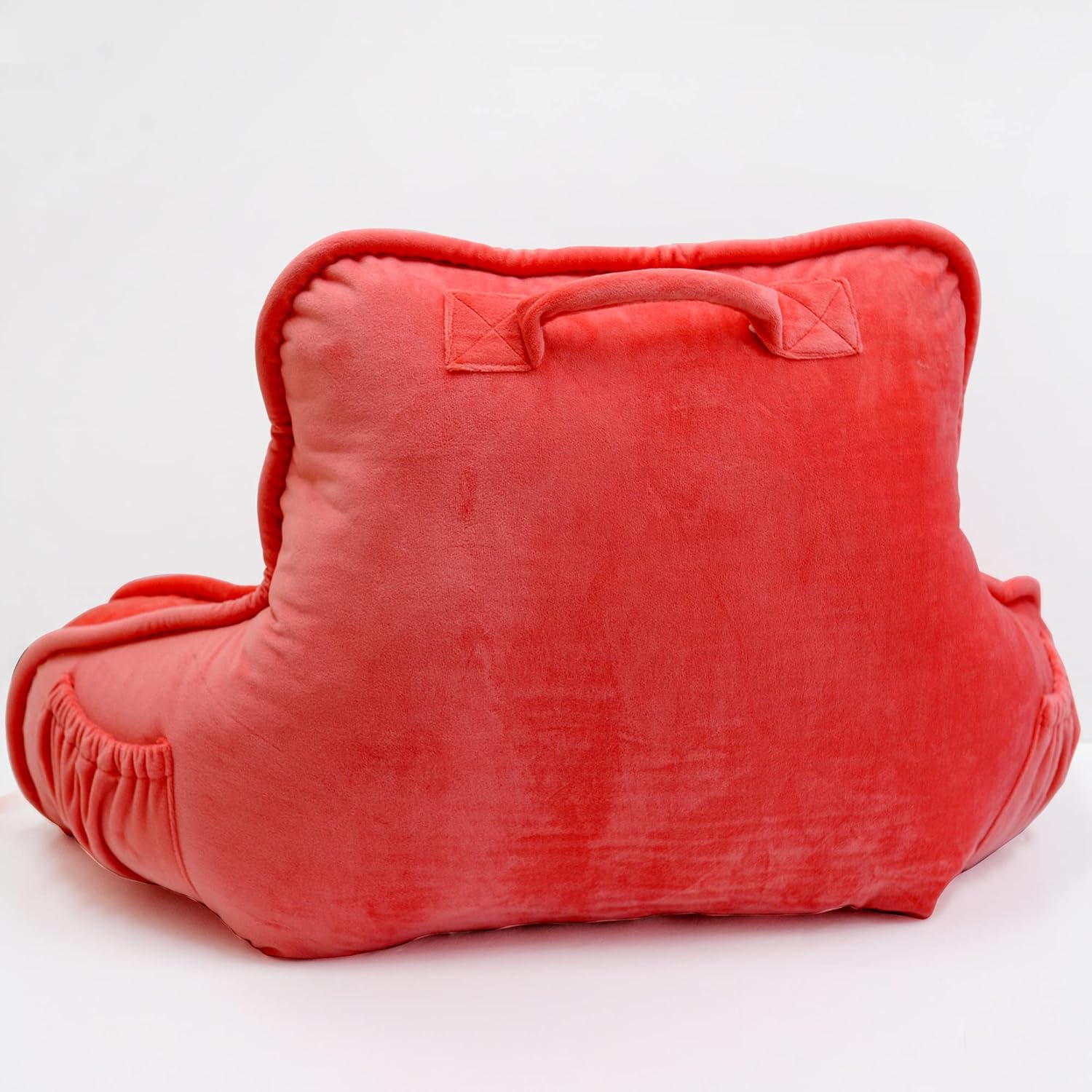 BYTIDE Bright Pink Reading Bed Rest Pillow with Arms and Pockets