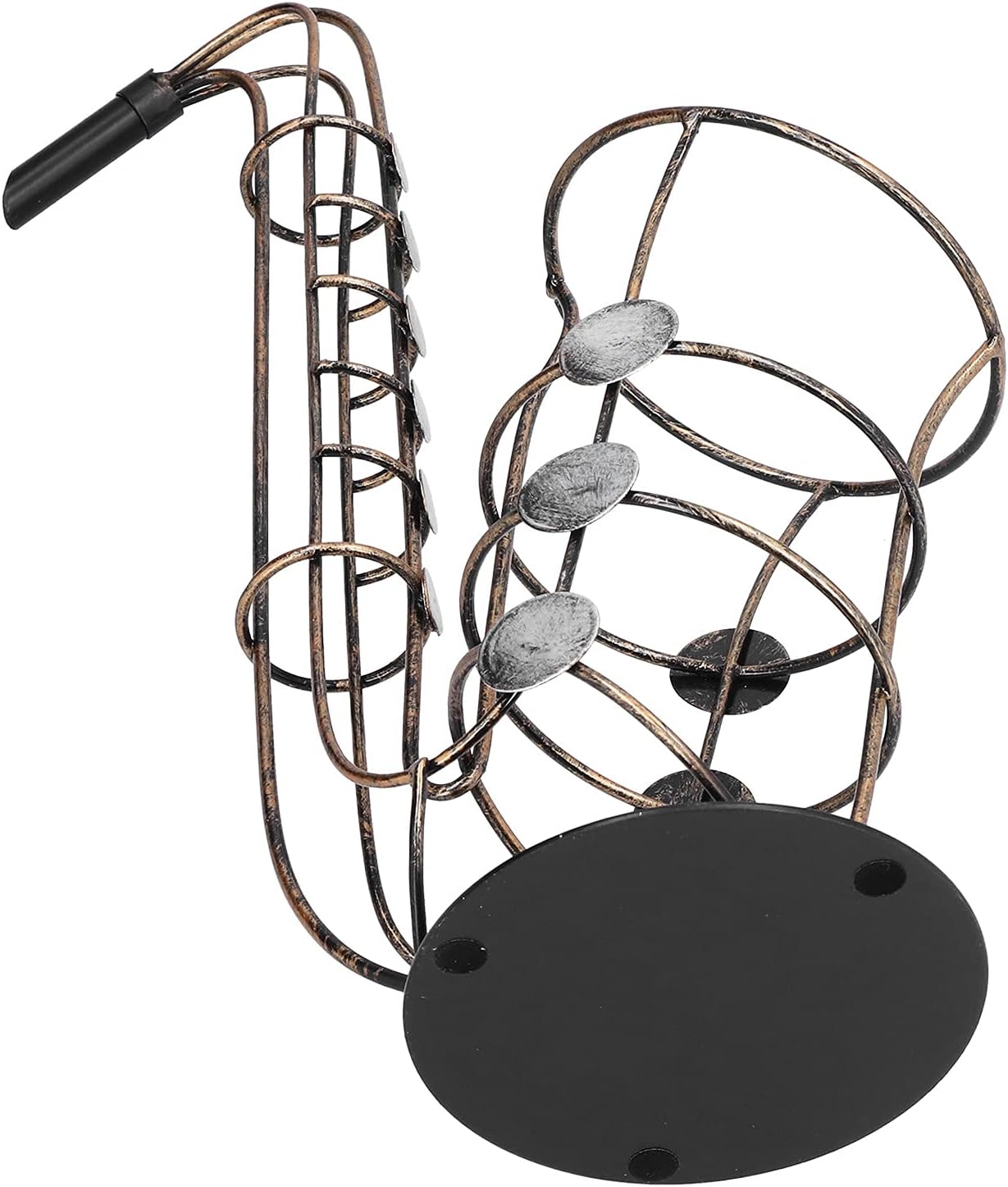 XPSSJMU Tabletop Wine Rack Metal Figurine Decor