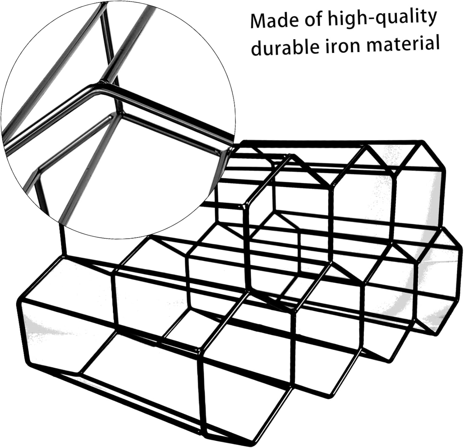 Cabilock 7-Hole Honeycomb Wine Display Stand