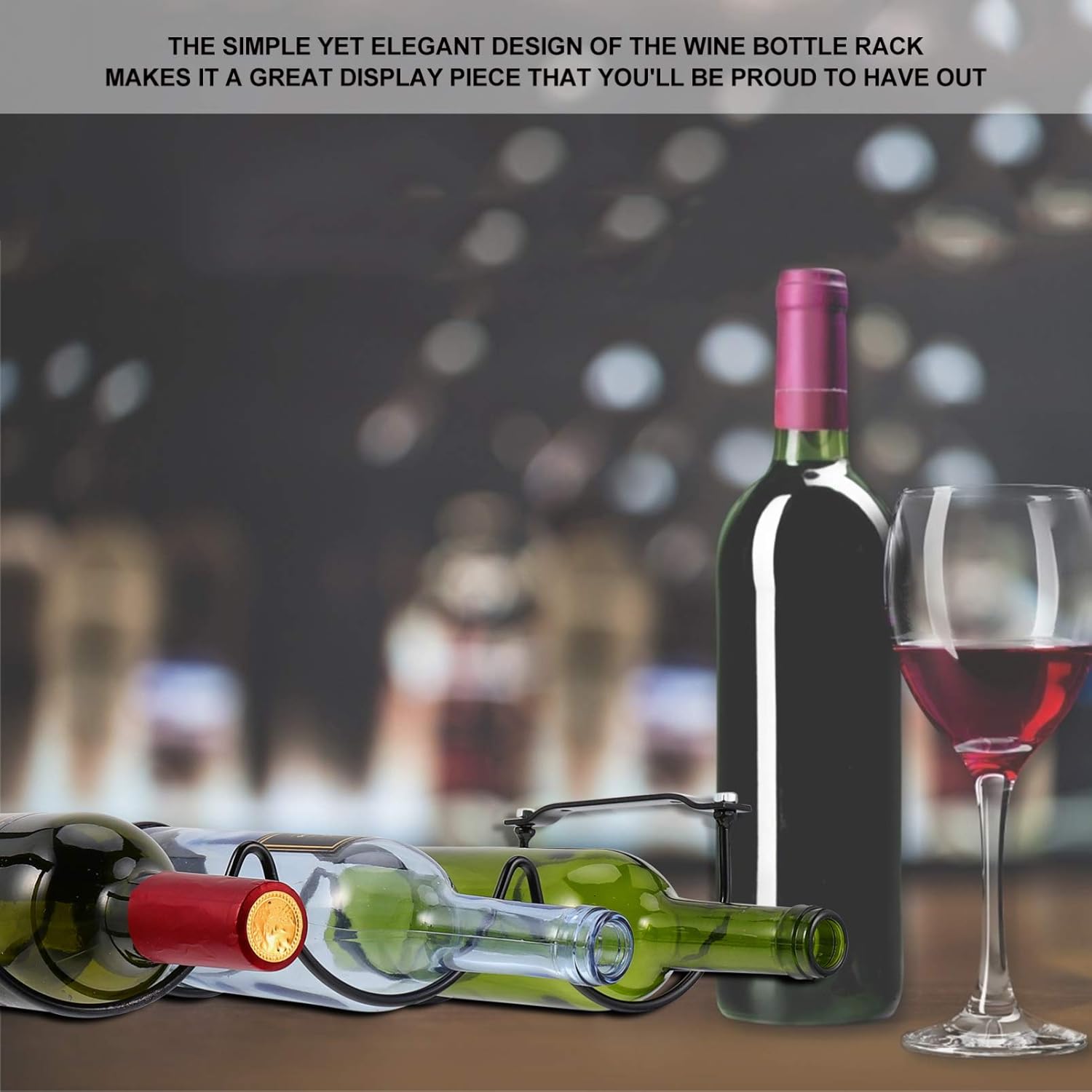 Cabilock 2pcs Freestanding Wine Bottle Rack