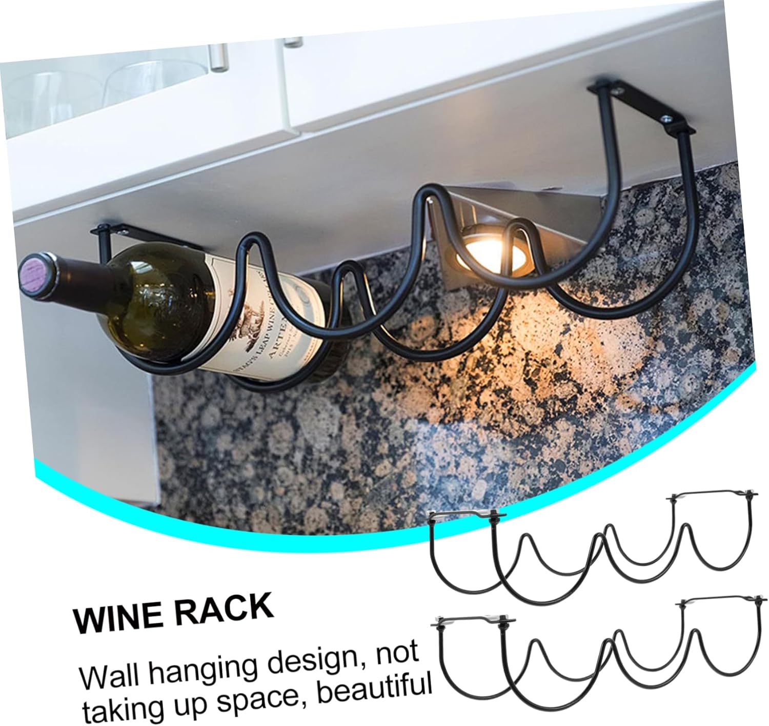 Cabilock 2Pcs Wall-Mounted Wine Racks