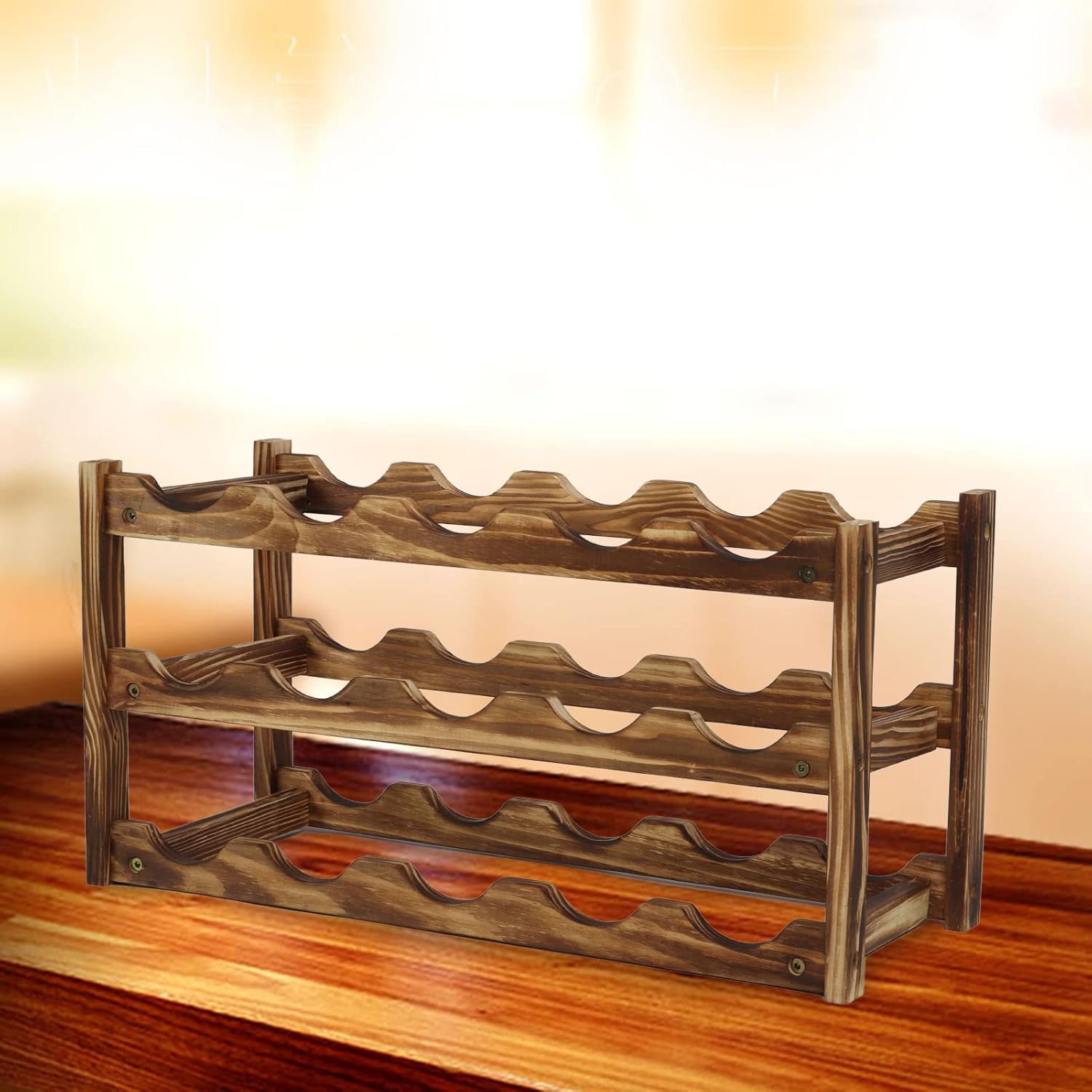 Jeanoko 3 Layer Wine Rack for Home Decor