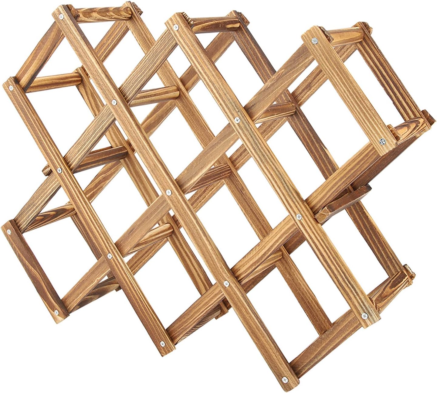 Yosoo Freestanding 3-Tier Wine Rack with Collapsible Accordion Design