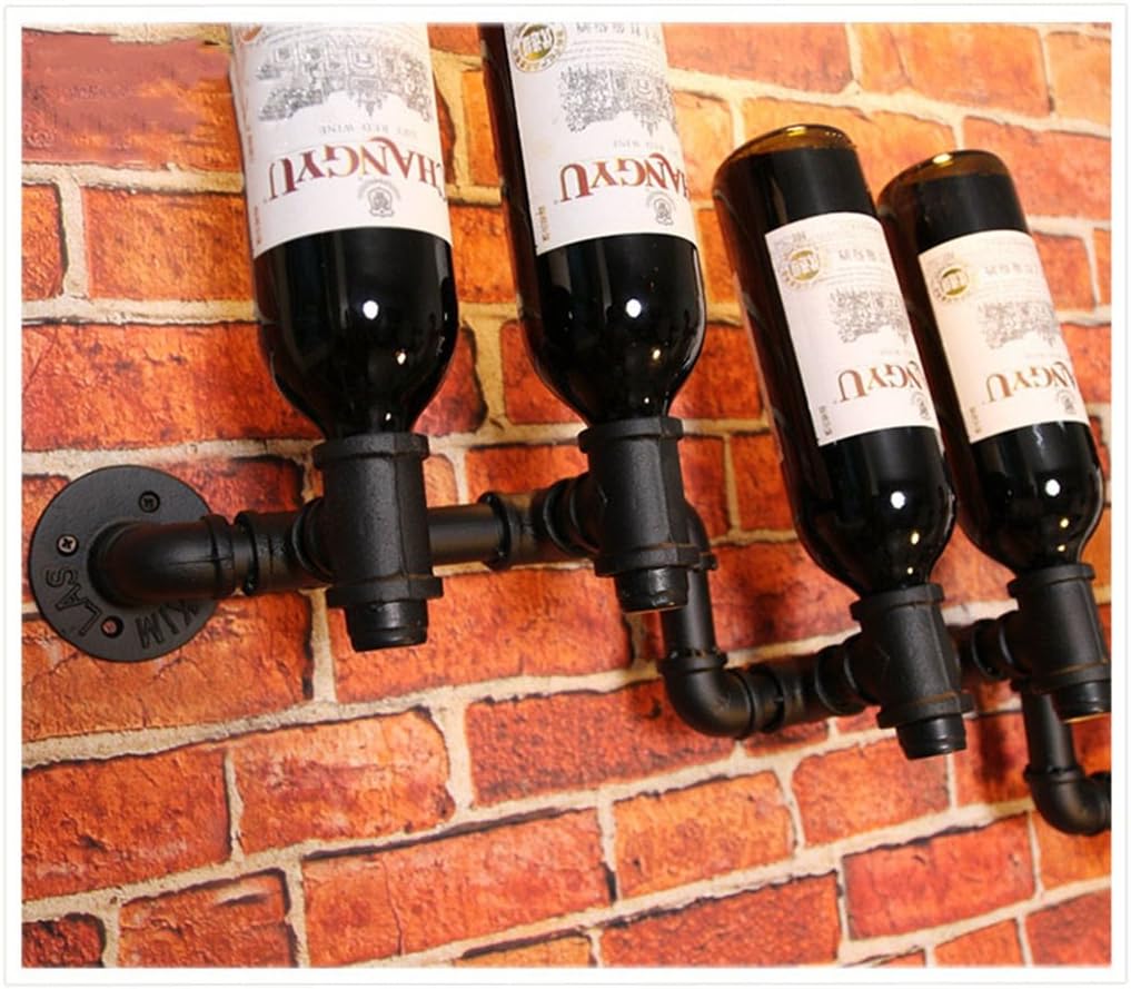 LUNEZY Wall Holder Wine Racks Metal Vintage