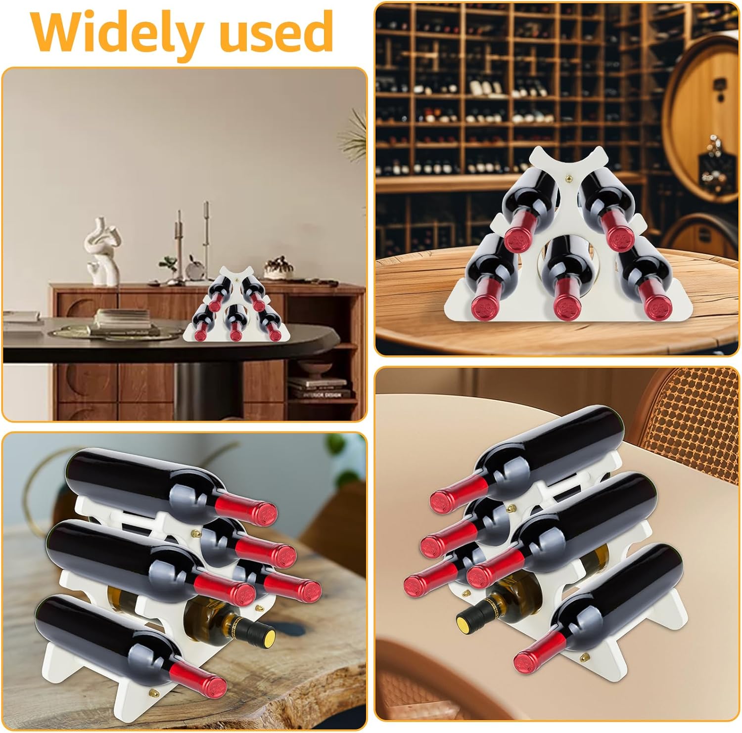 ZLHETWT Freestanding Wine Rack Holds 6 Bottles