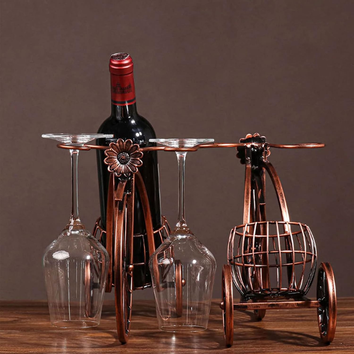 BWANGIAO Tricycle Wine Rack for Single Bottle