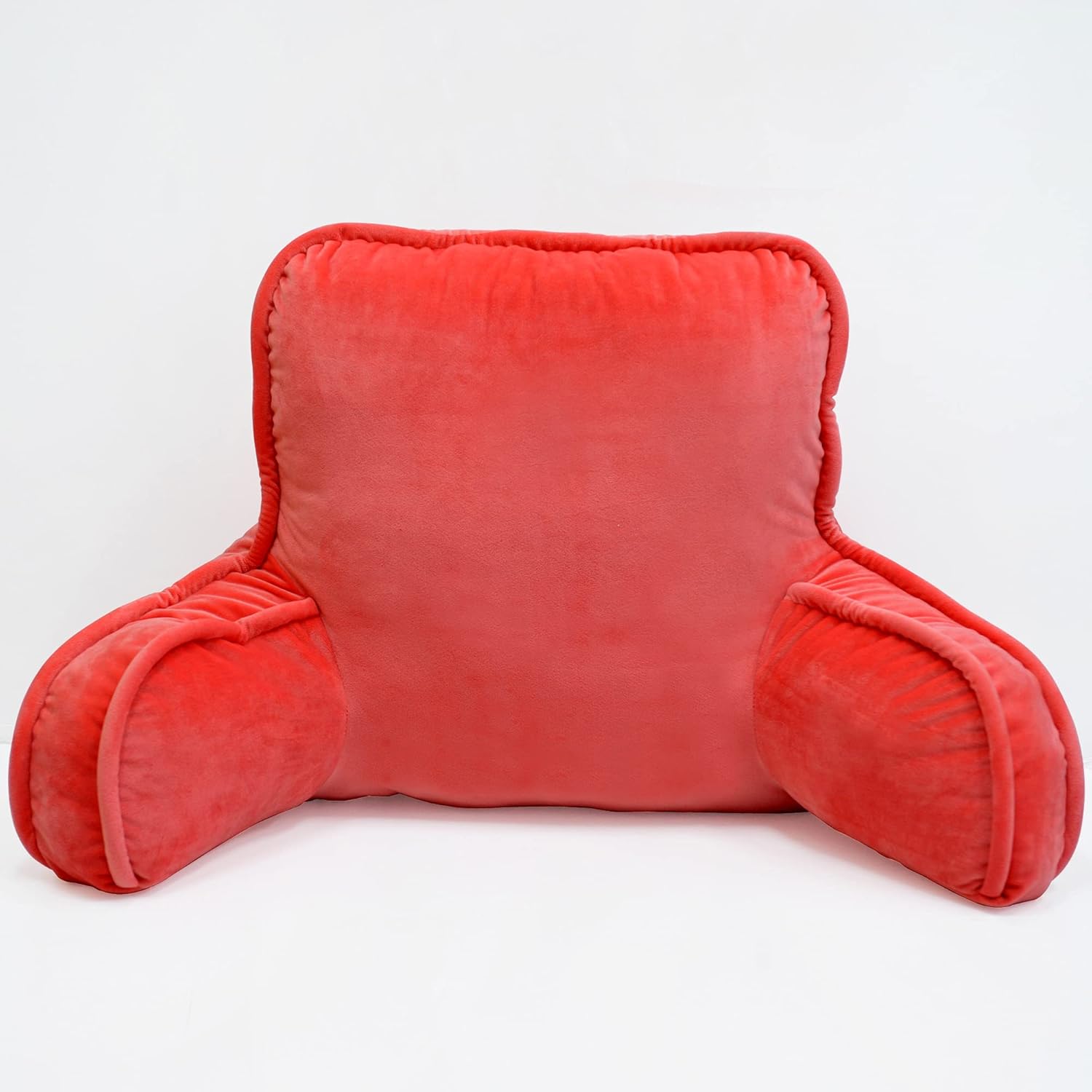BYTIDE Bright Pink Reading Bed Rest Pillow with Arms and Pockets
