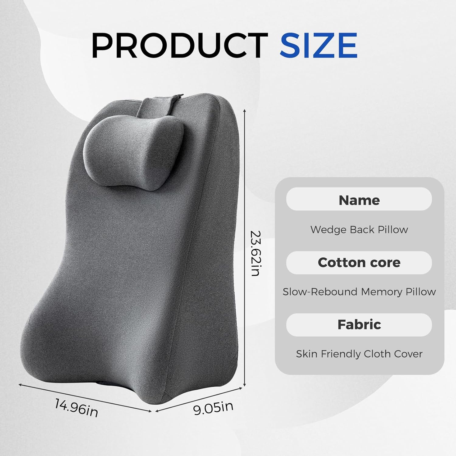 Back Pillow Wedge for Bed and Sofa Use