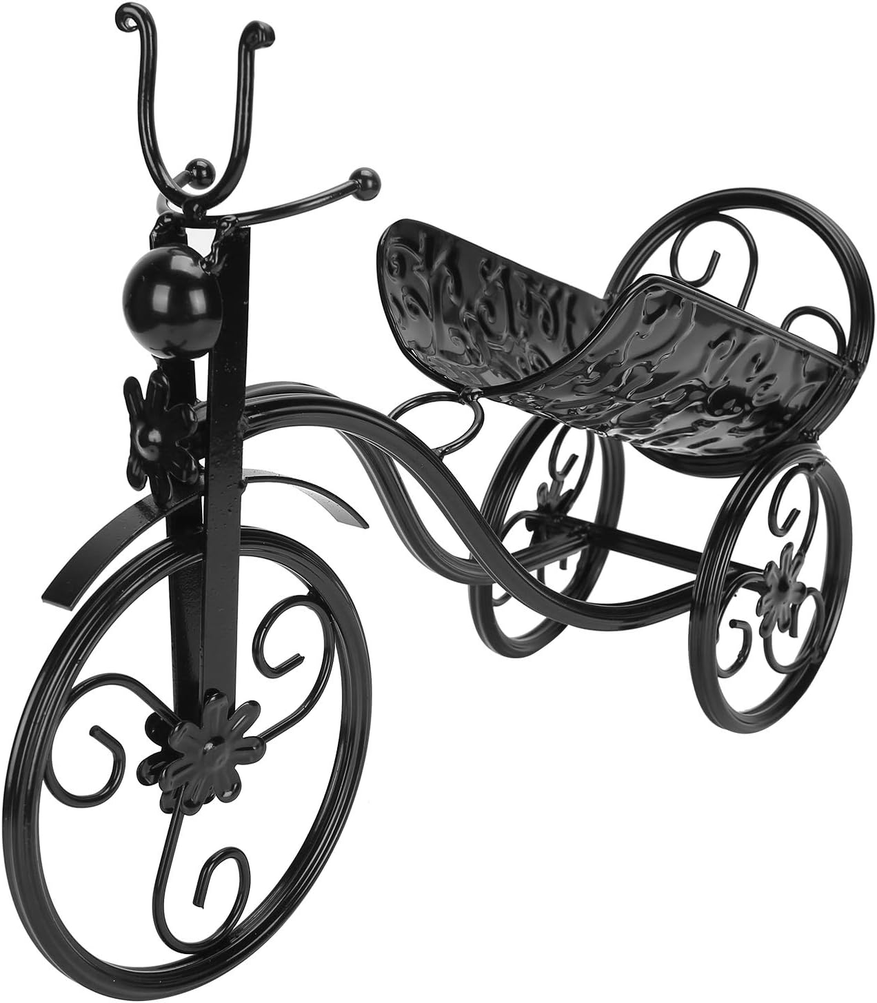Gavigain Tricycle Wine Rack Stand Black