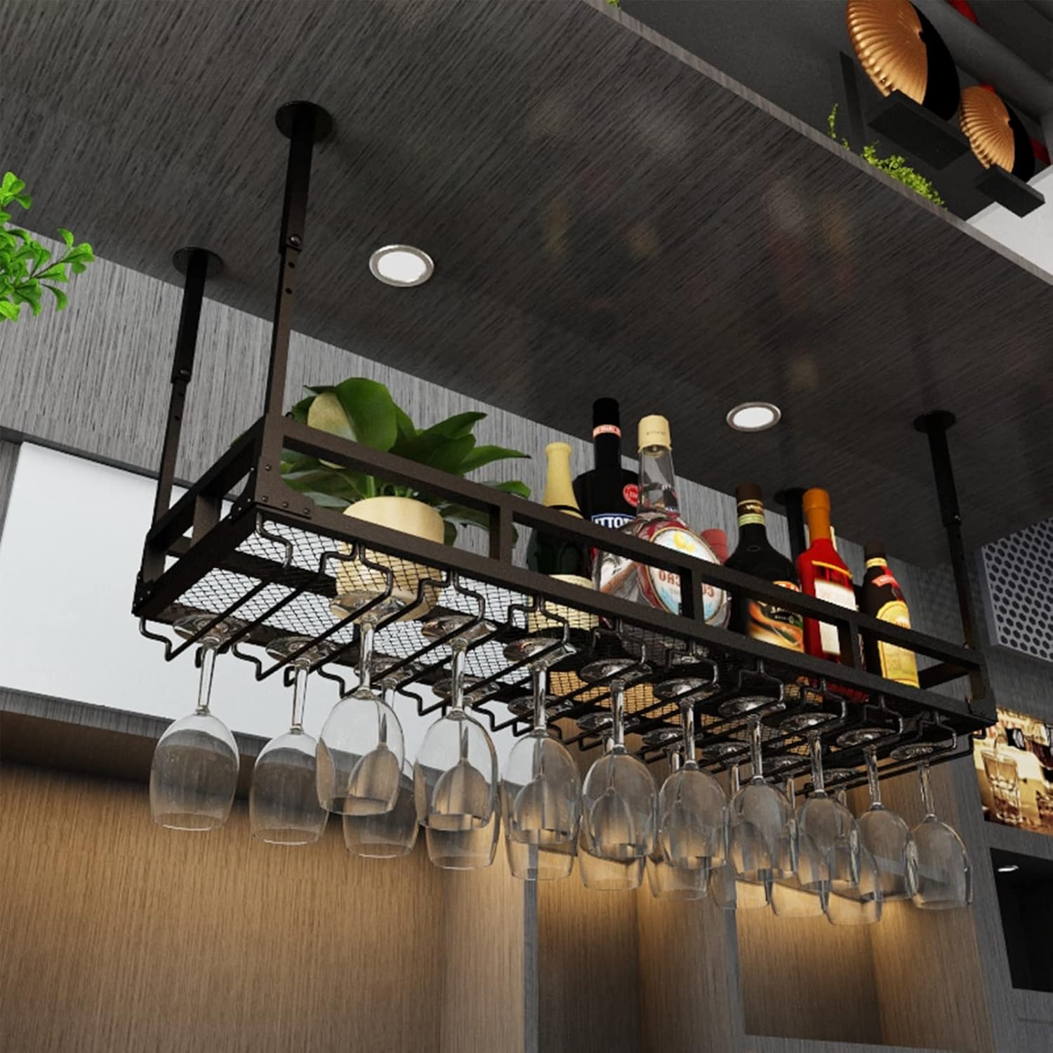 ZJDYDY Wall-Mounted Wine Glass Holder Rack