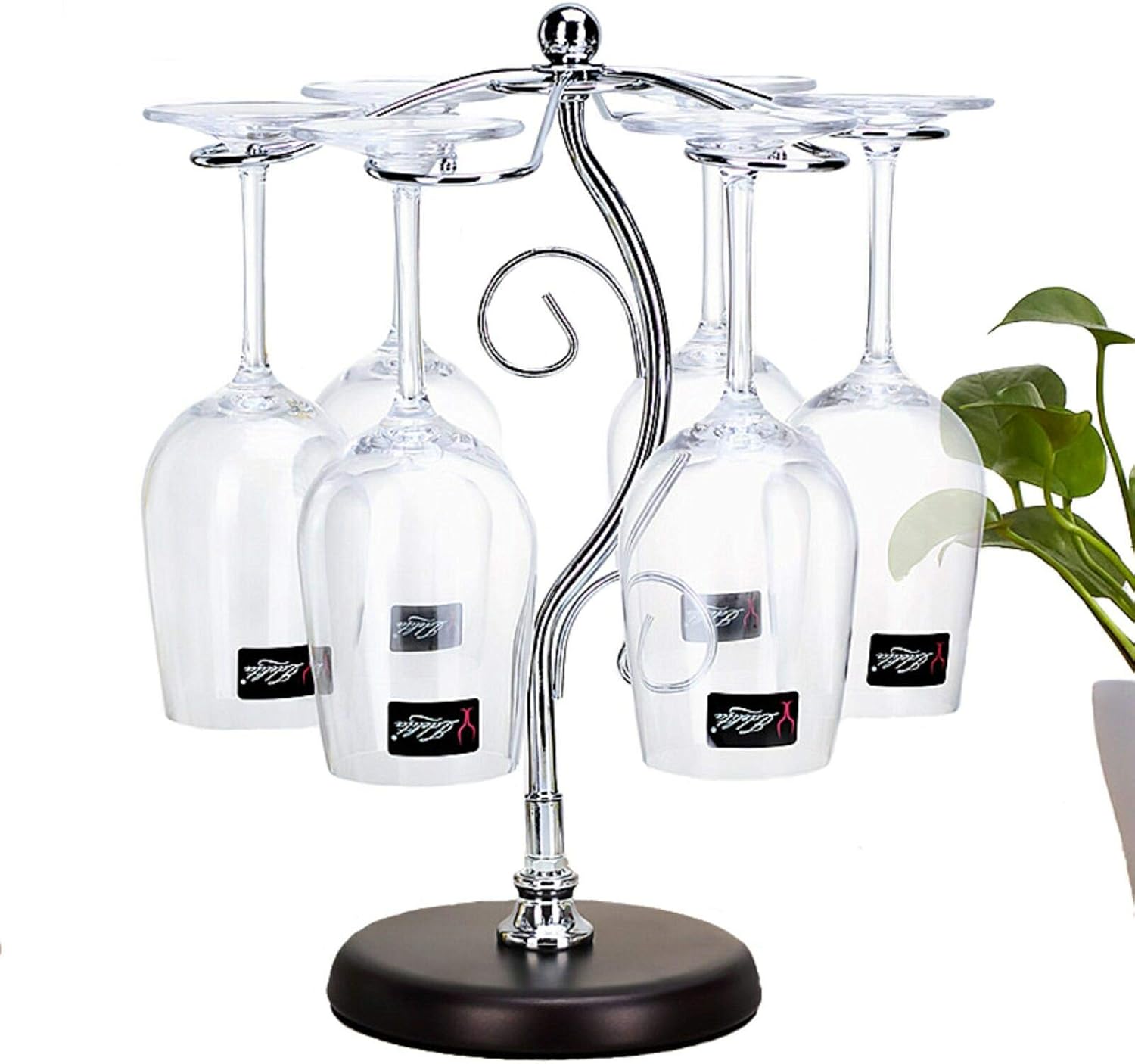 FIAMER Tabletop Wine Glass Holder Metal Storage Rack 1