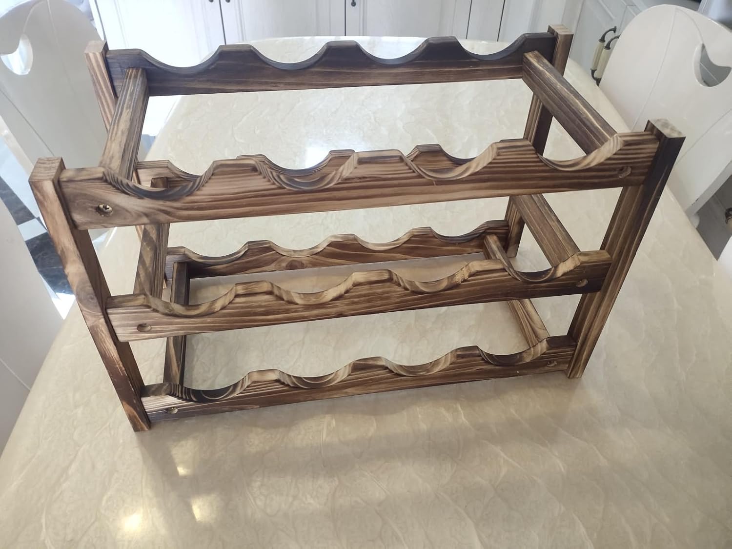 LoongZDD 3-Tier Stackable Wine Rack for 12 Bottles