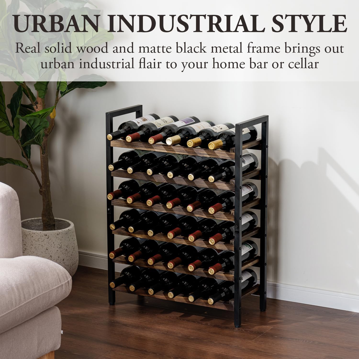 MyGift 9 Tier Wine Rack - 54 Bottle Capacity