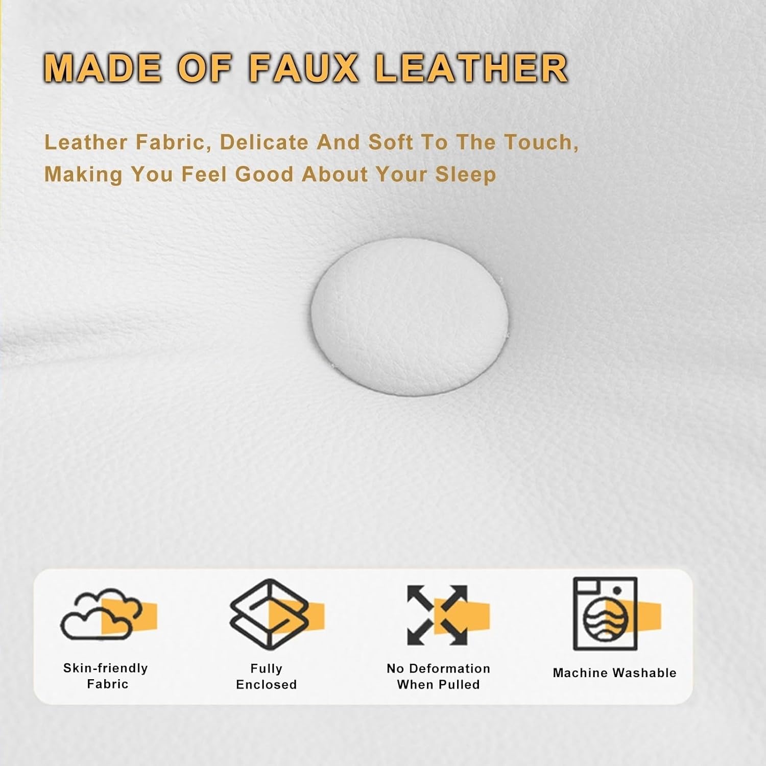 DLLDLGG Faux Leather Headboard Pillow with 6 Buckles 1