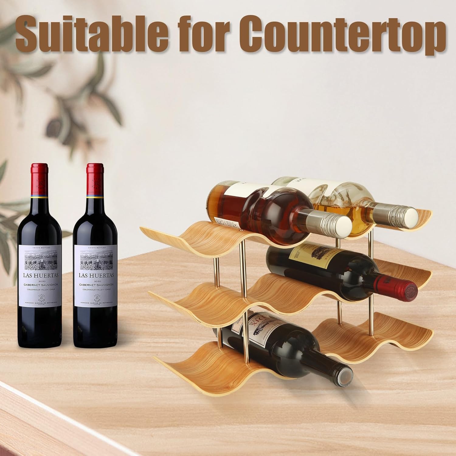 ABuff 3 Tier Wine Rack 12 Bottle Holder Stand