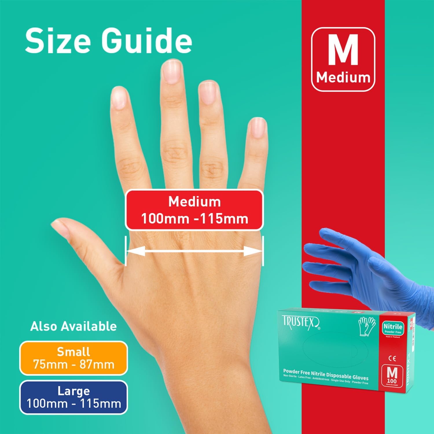 Trustex Nitrile Gloves Powder Free 32 Mil