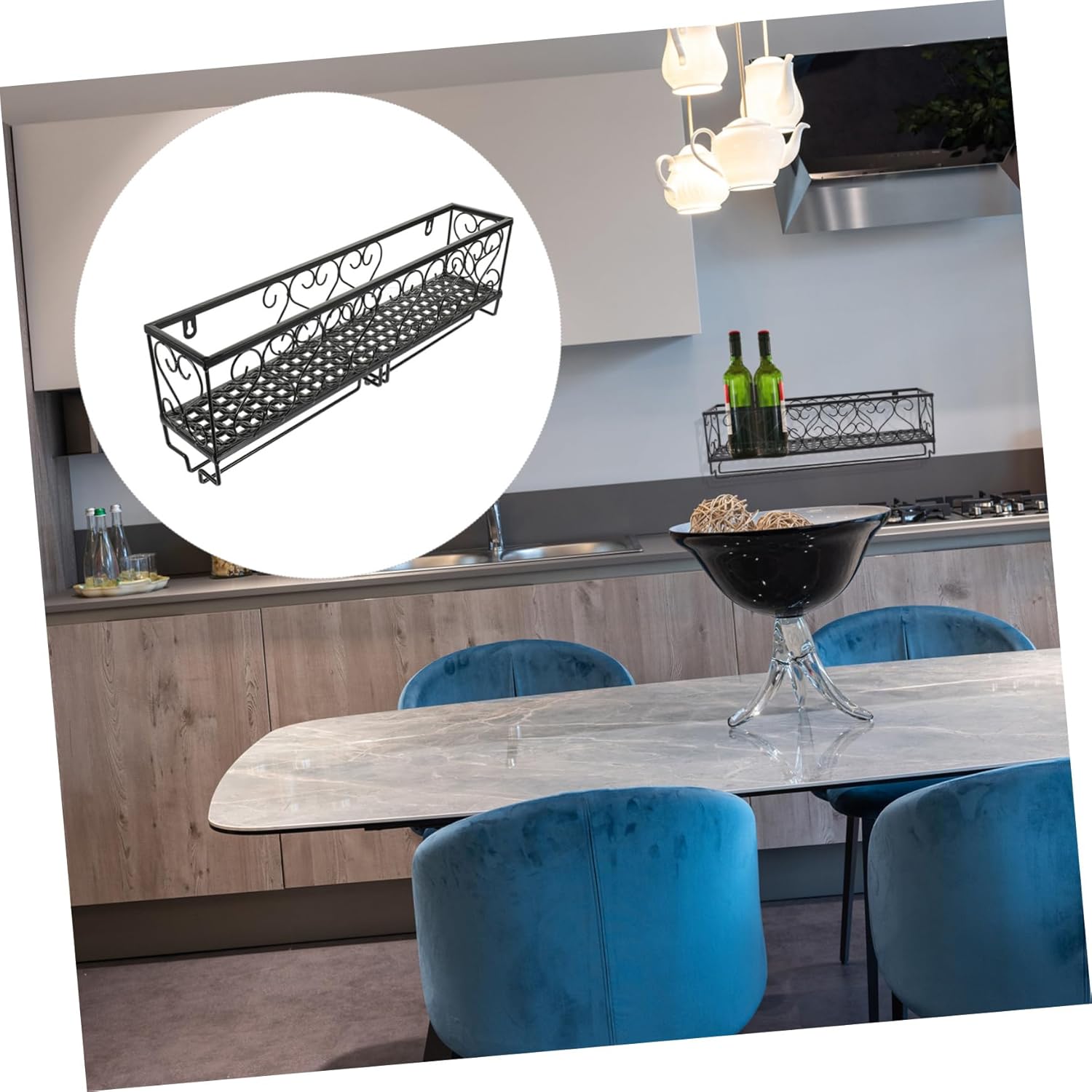 NAMOARLY Wall-Mounted Wine Rack Organizer