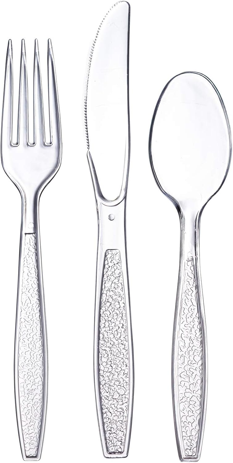 Comfy Package 360 Combo Box Clear Plastic Silverware Set