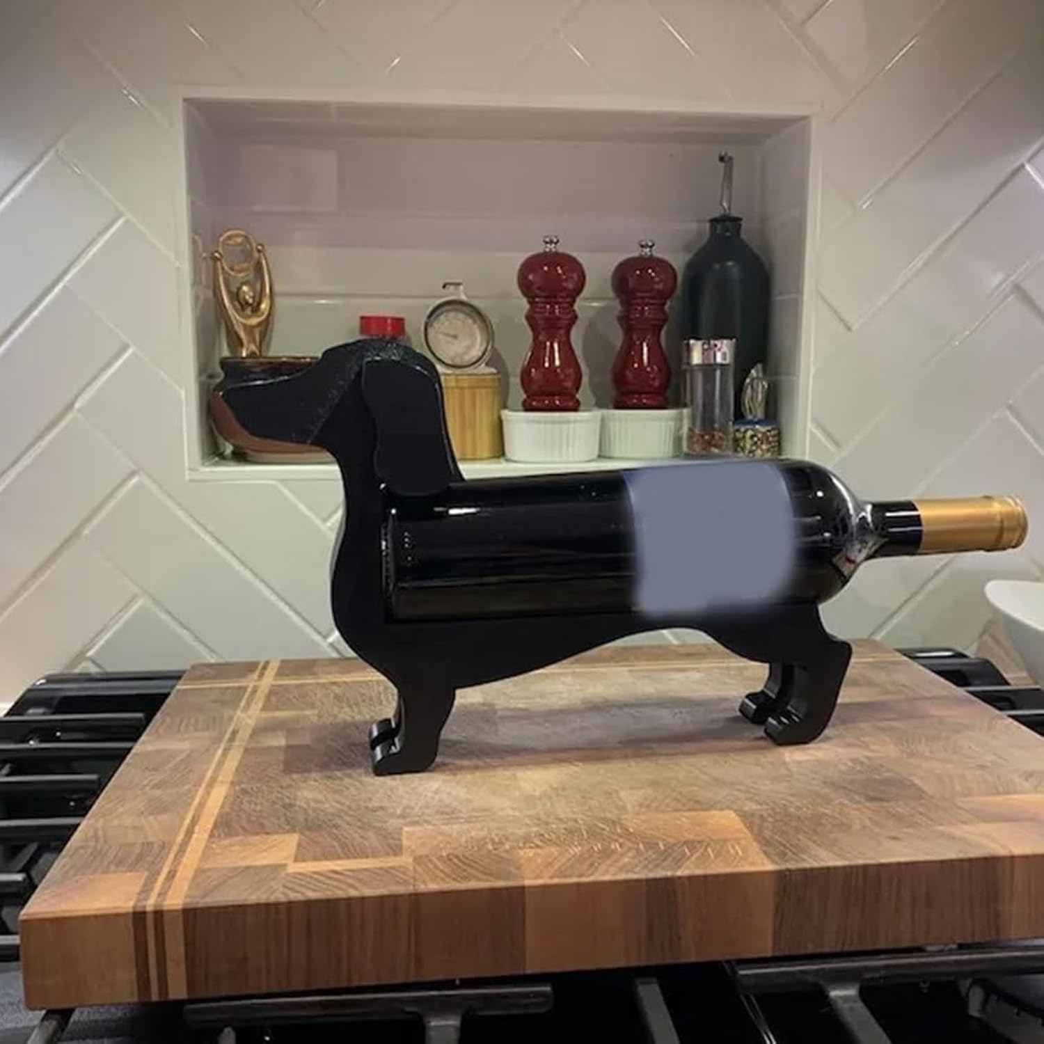 Dachshund Wine Bottle Holder Bar Decor Stand