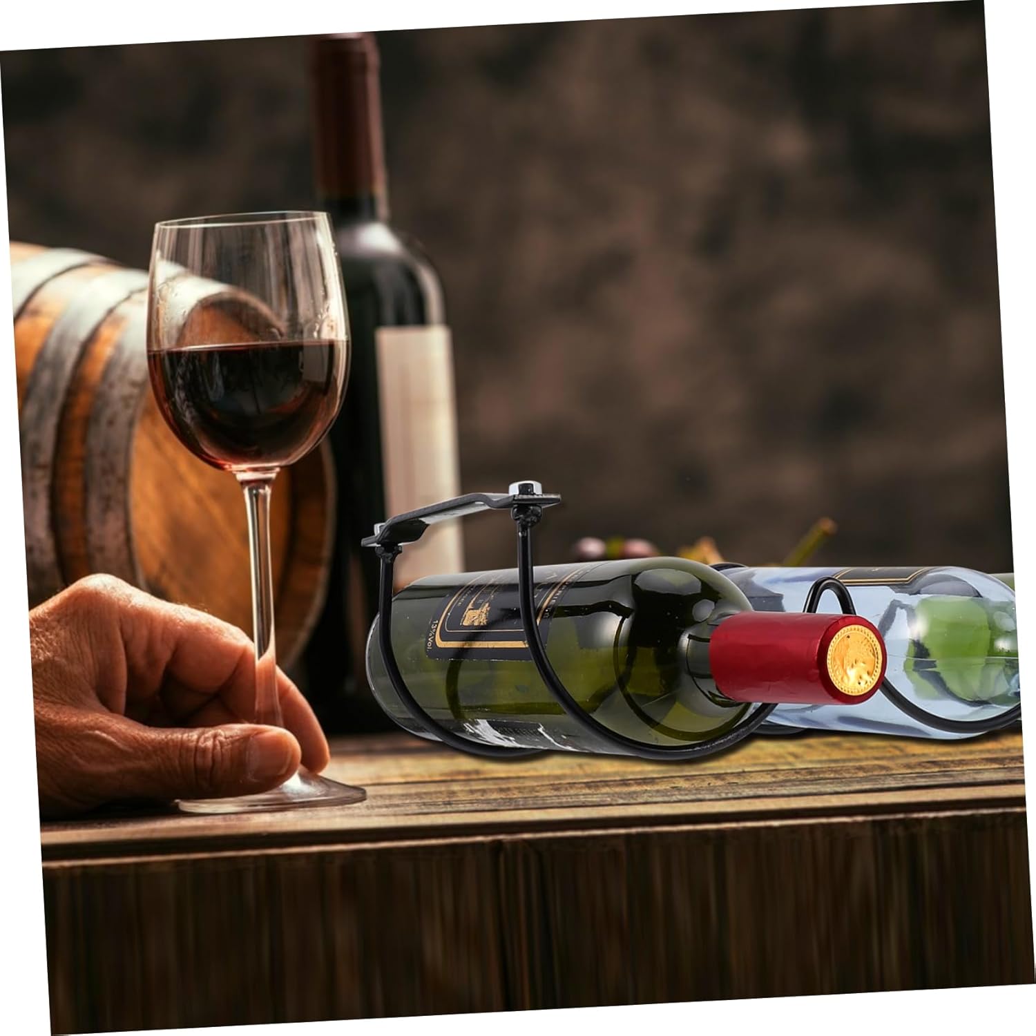 LIFKOME 2pcs Freestanding Wine Rack