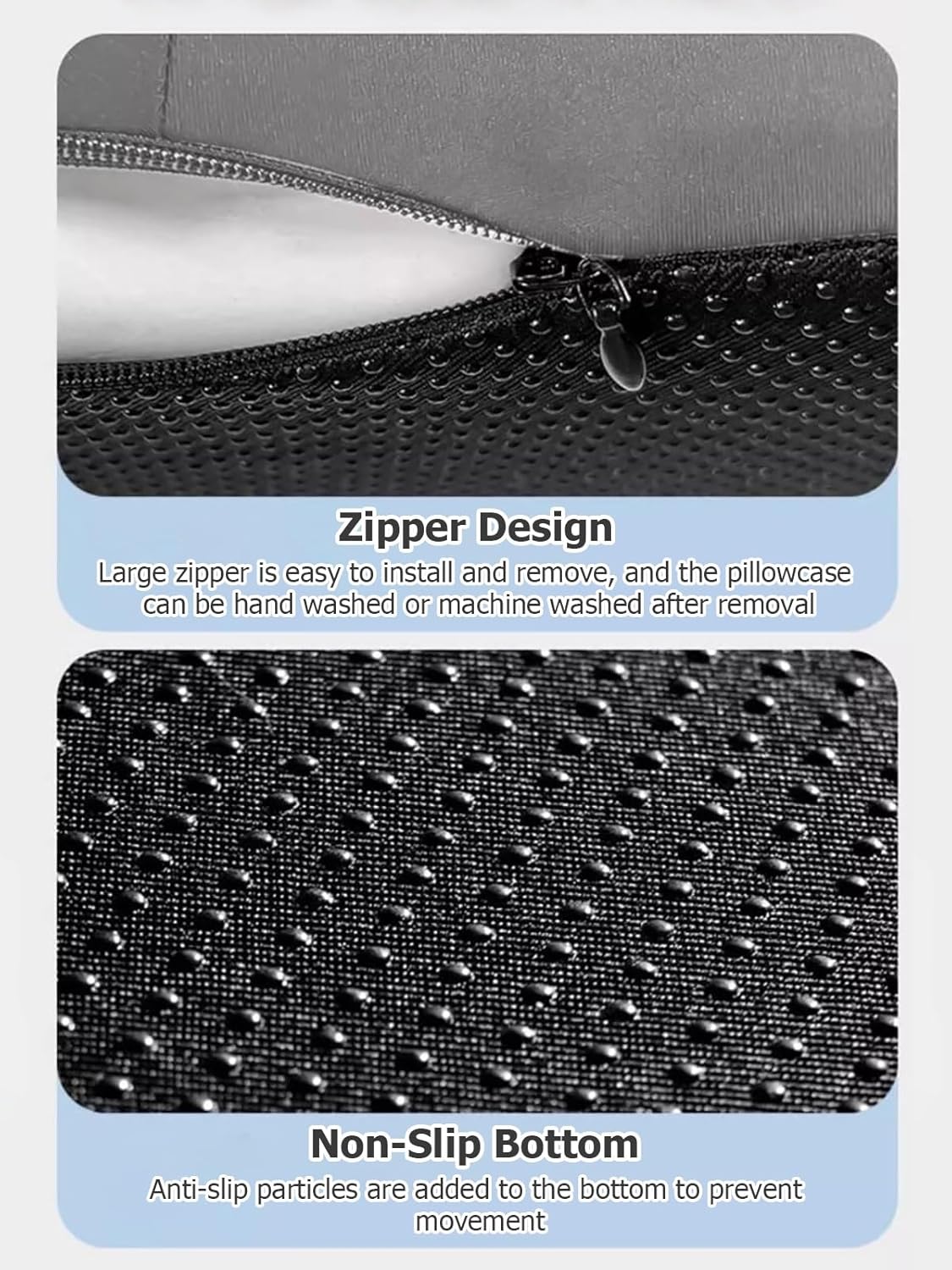 JYHHCYS Memory Foam Prone Pillow with Removable Headrest