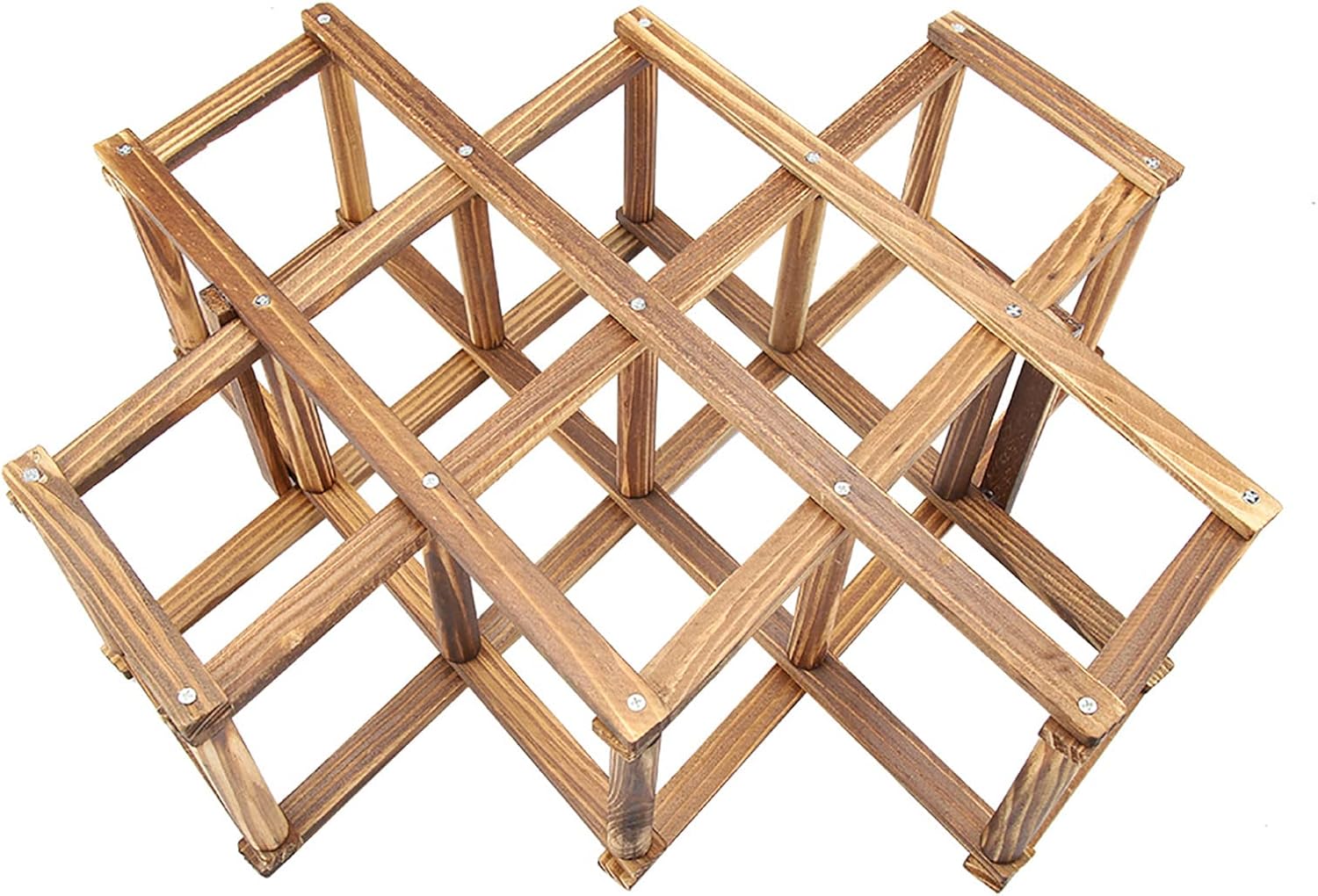 Yosoo Freestanding 3-Tier Wine Rack with Collapsible Accordion Design
